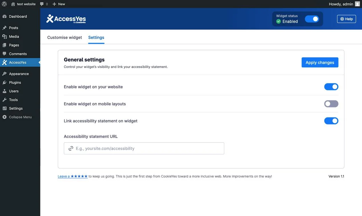 AccessiYes Accessibility Widget screenshot 5