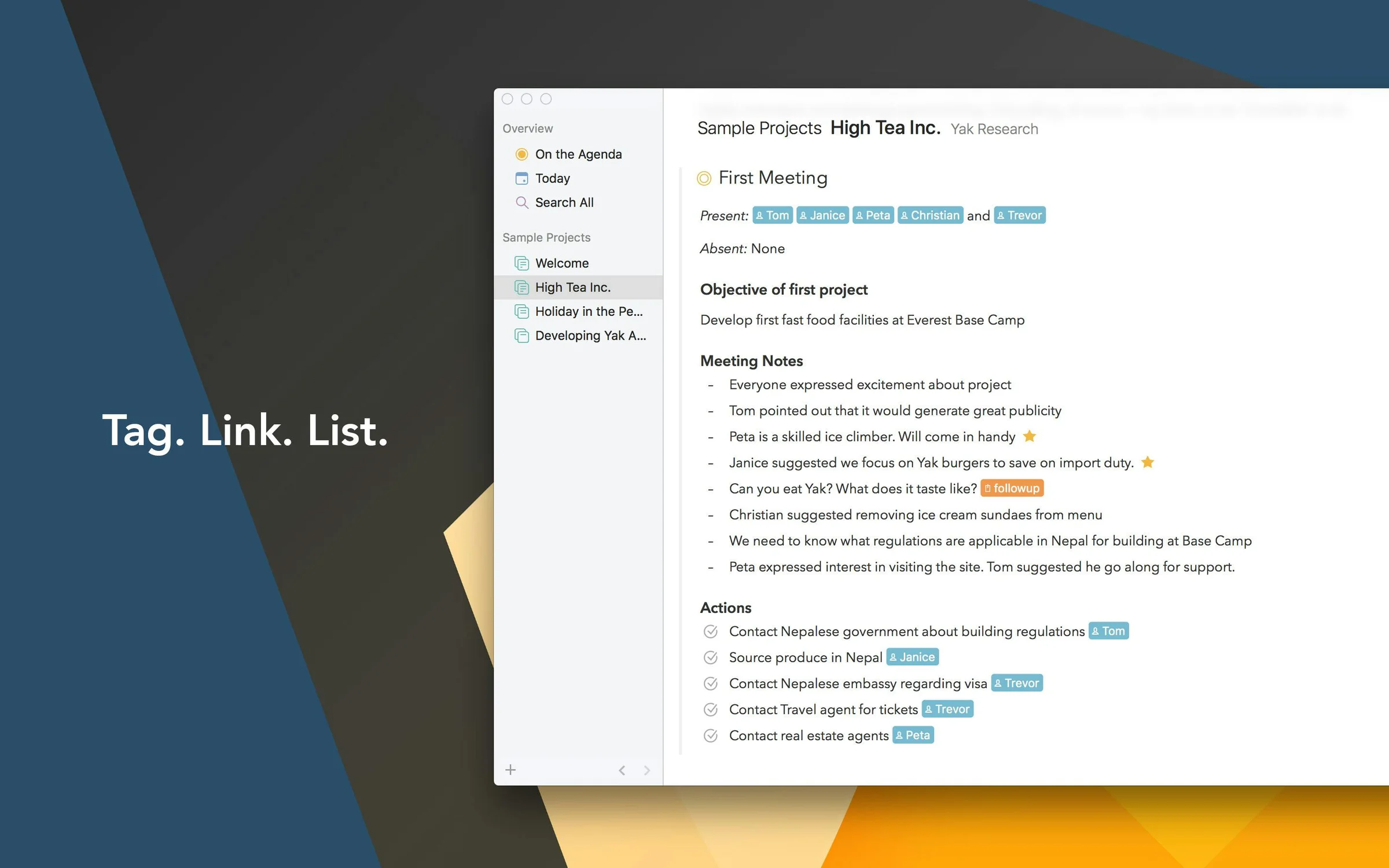 Agenda screenshot 2