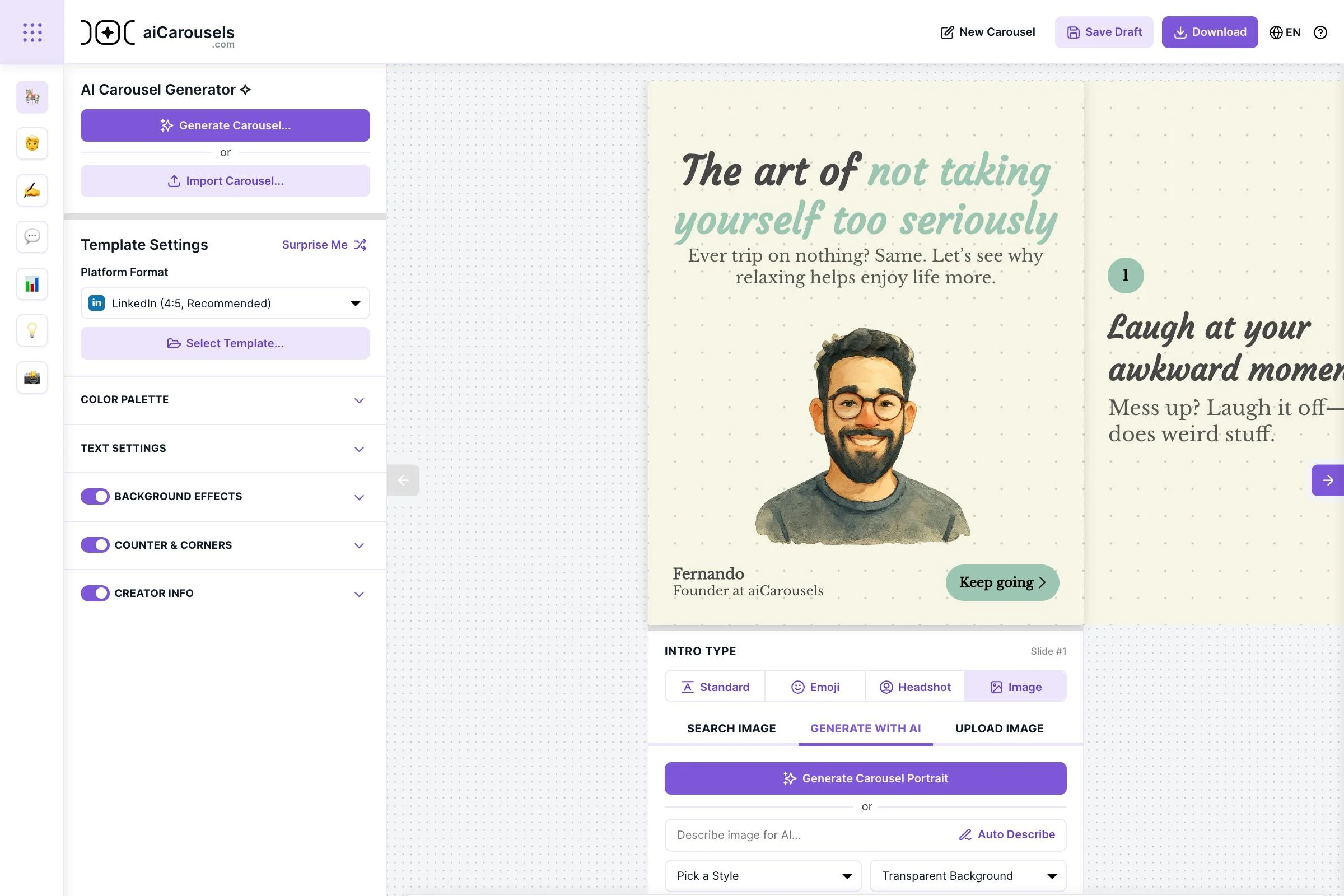 aiCarousels.com screenshot 3