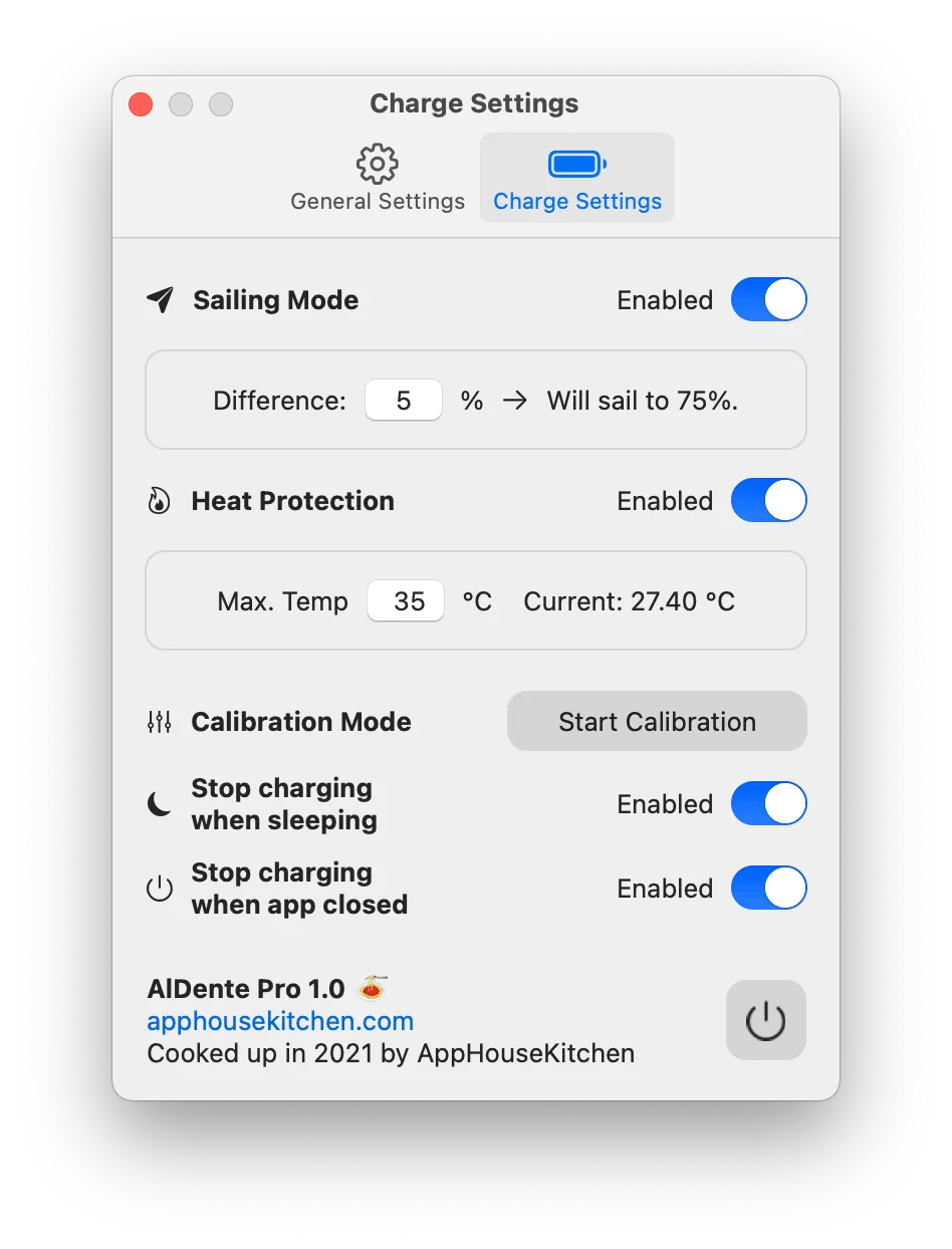 AlDente screenshot 3