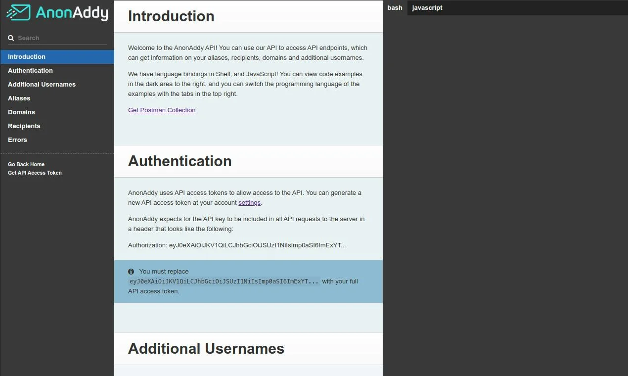 AnonAddy screenshot 3
