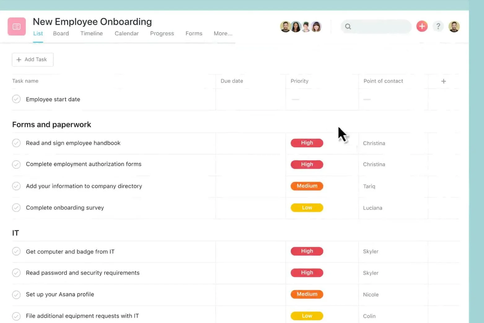 Asana screenshot 3