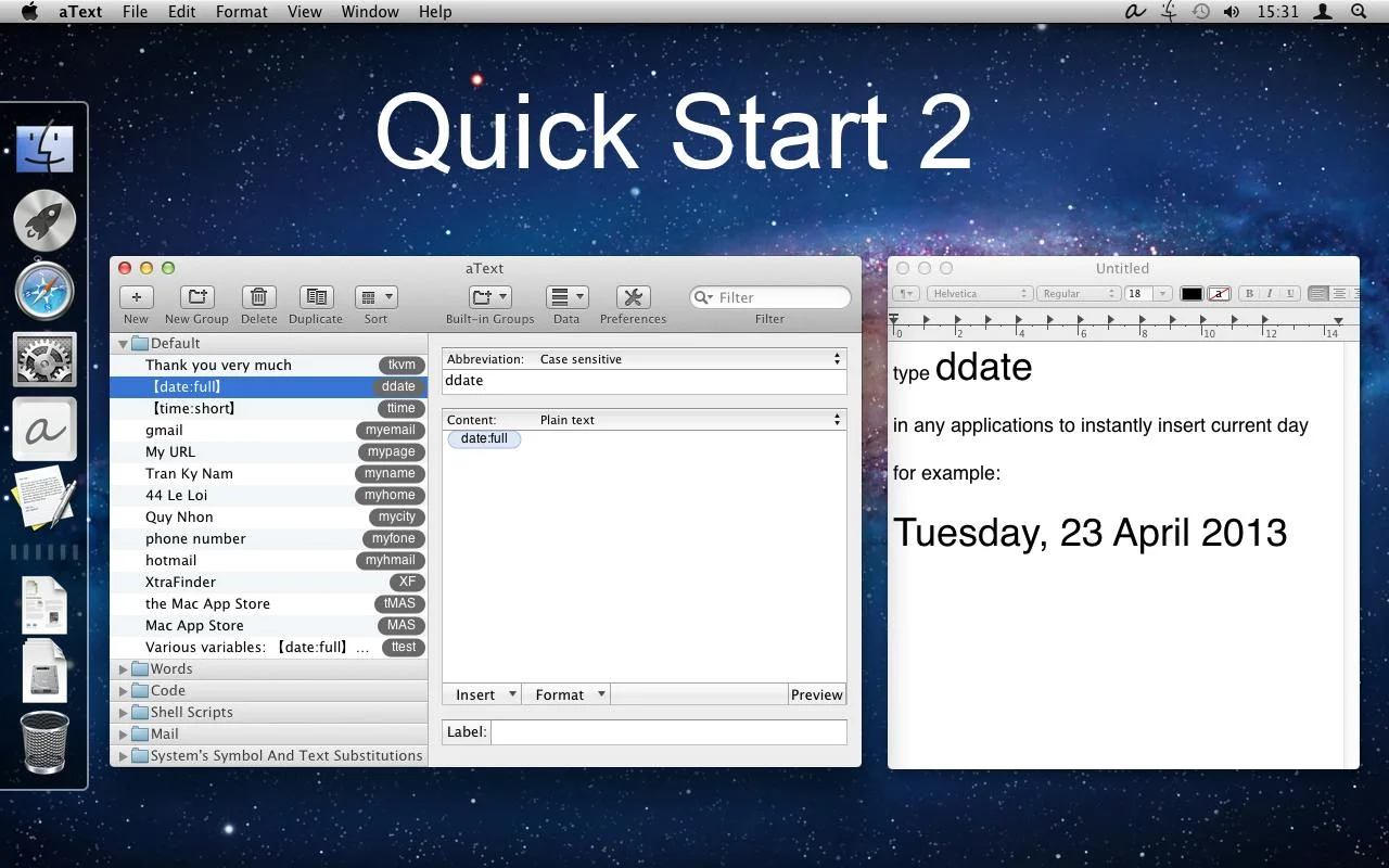 aText screenshot 2