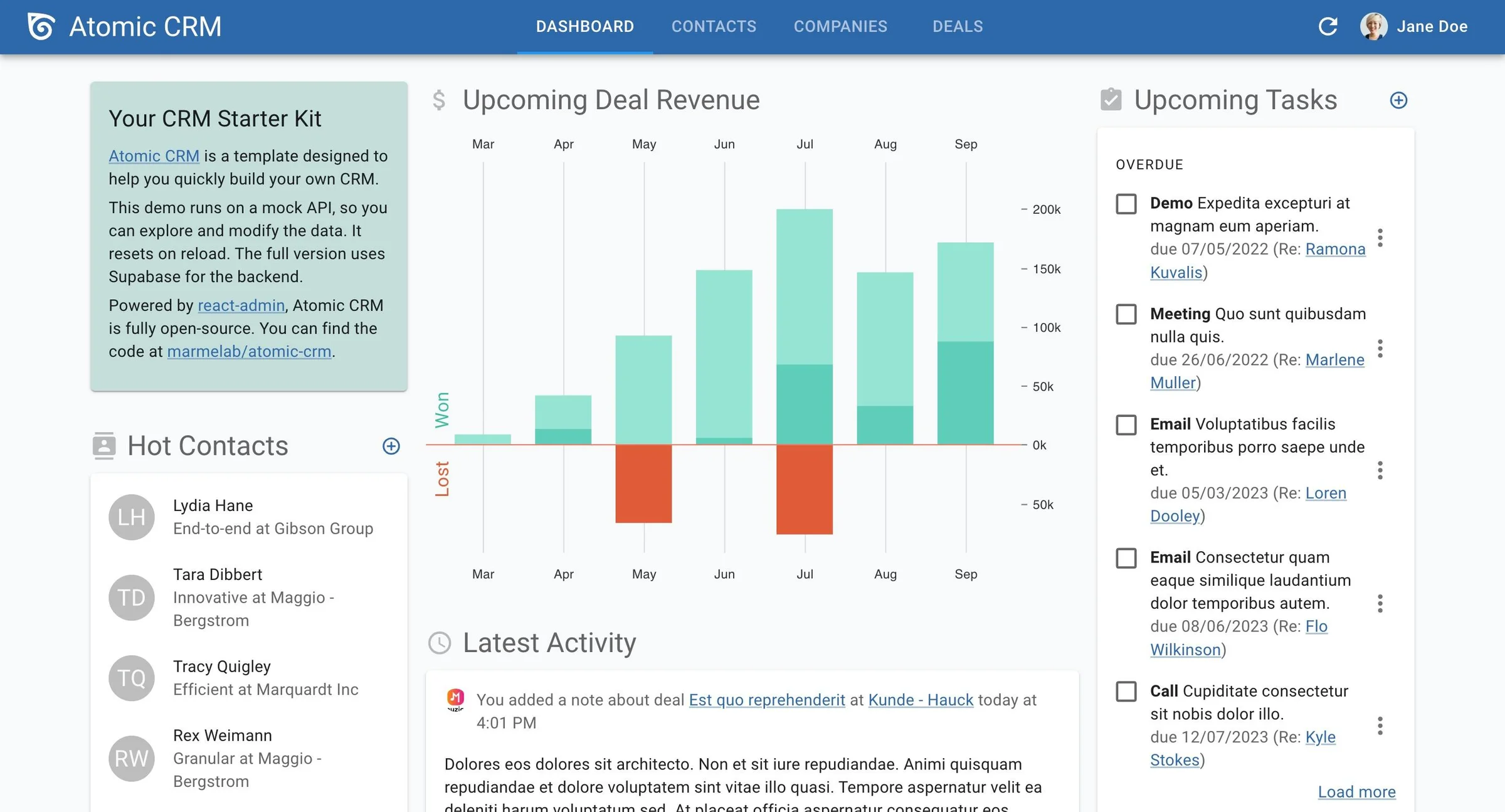 Atomic CRM screenshot 2