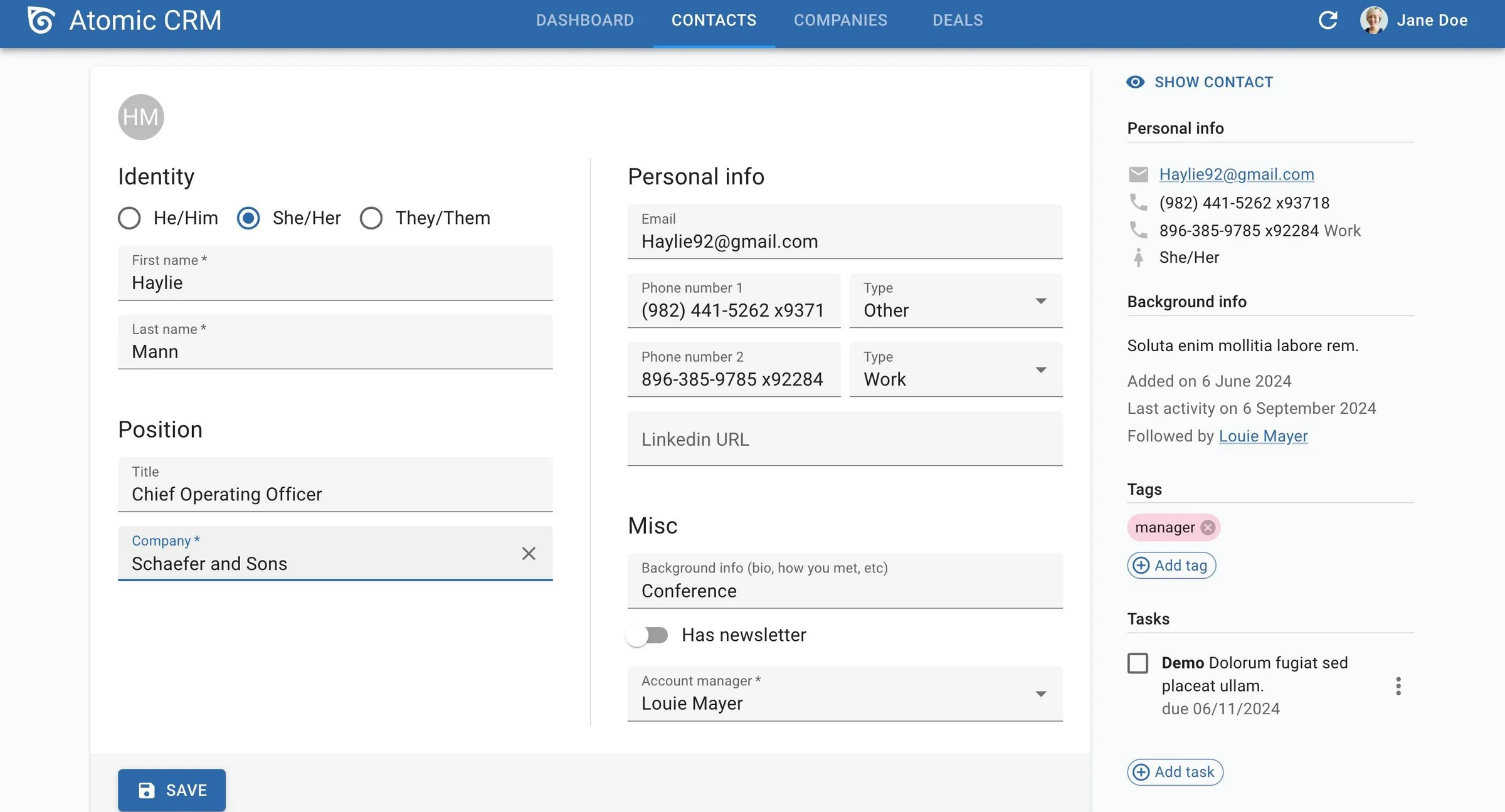 Atomic CRM screenshot 3