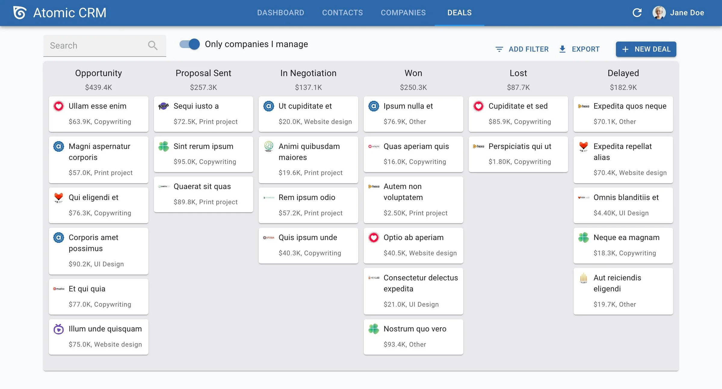 Atomic CRM screenshot 4