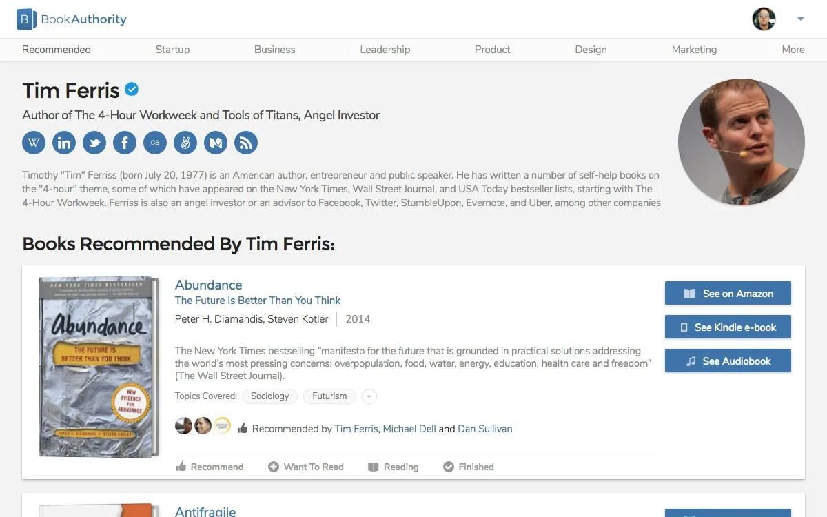 BookAuthority screenshot 4