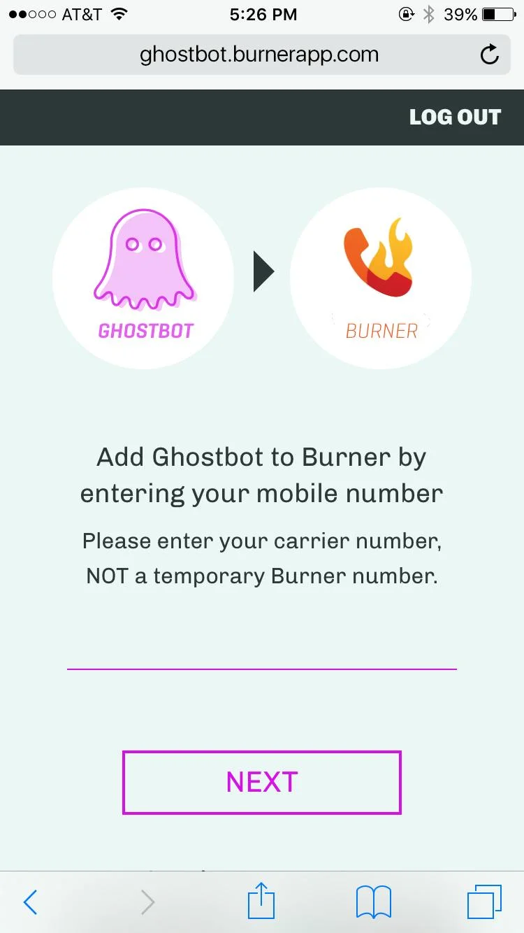Burner screenshot 2