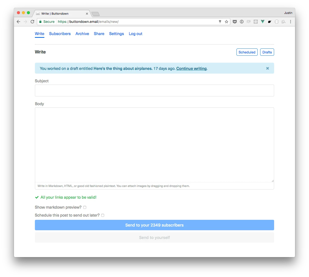 Buttondown screenshot 3