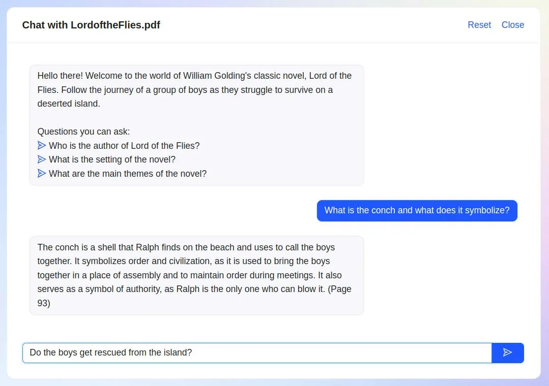 ChatPDF screenshot 2