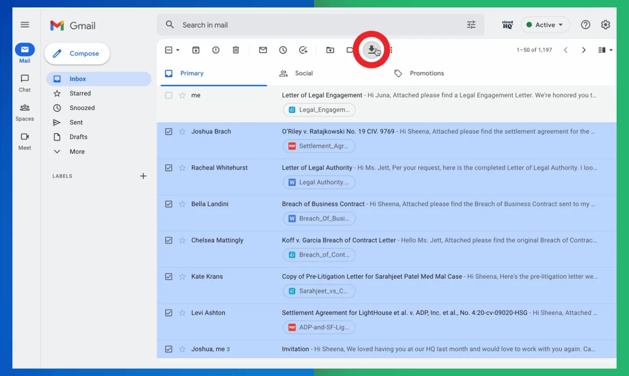 cloudHQ screenshot 2