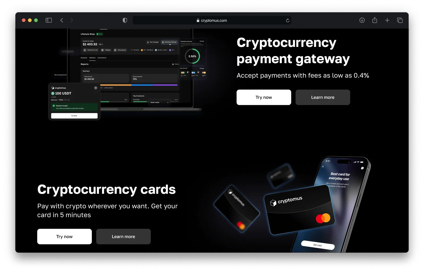 Cryptomus screenshot 2