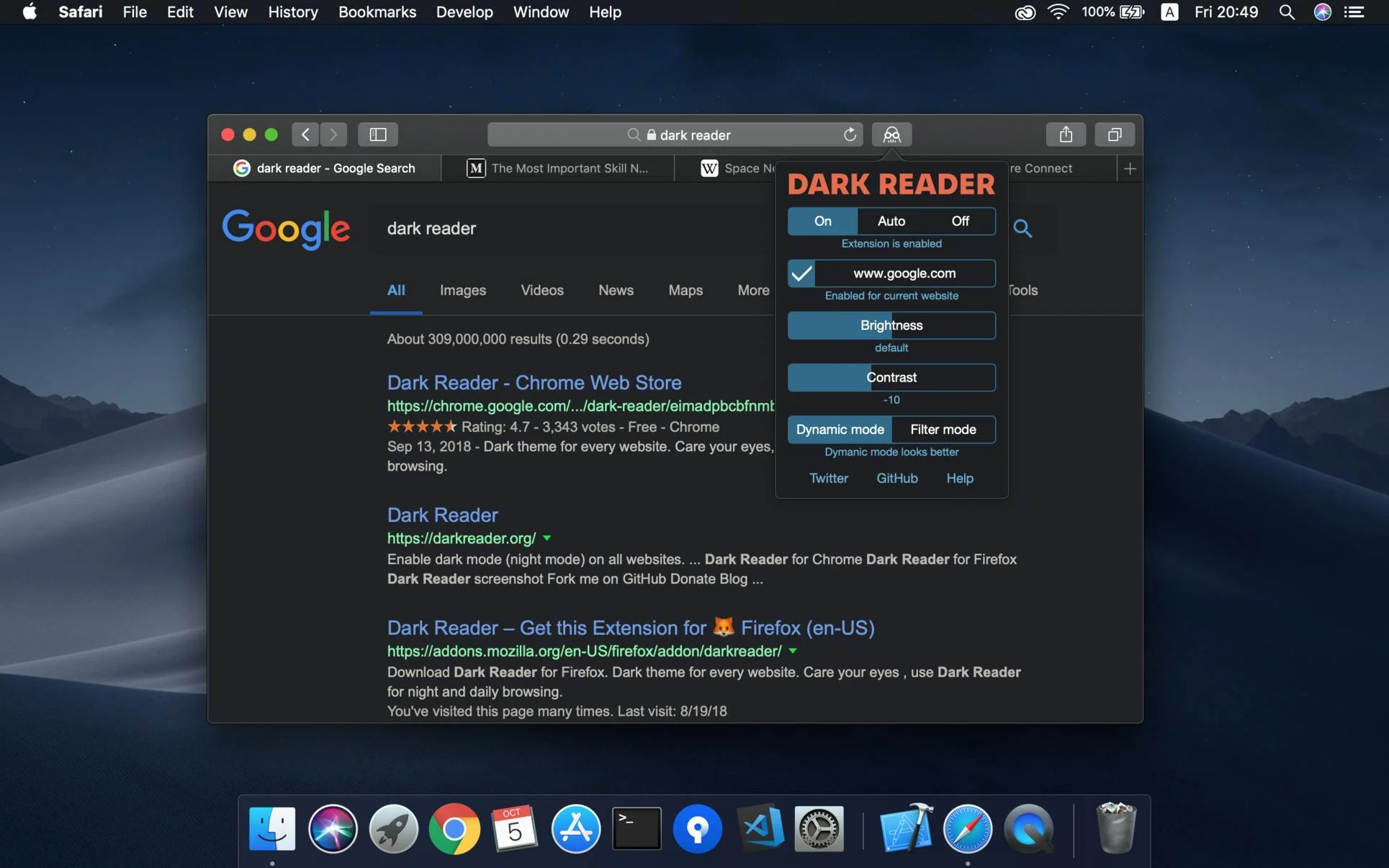 Dark Reader screenshot 2