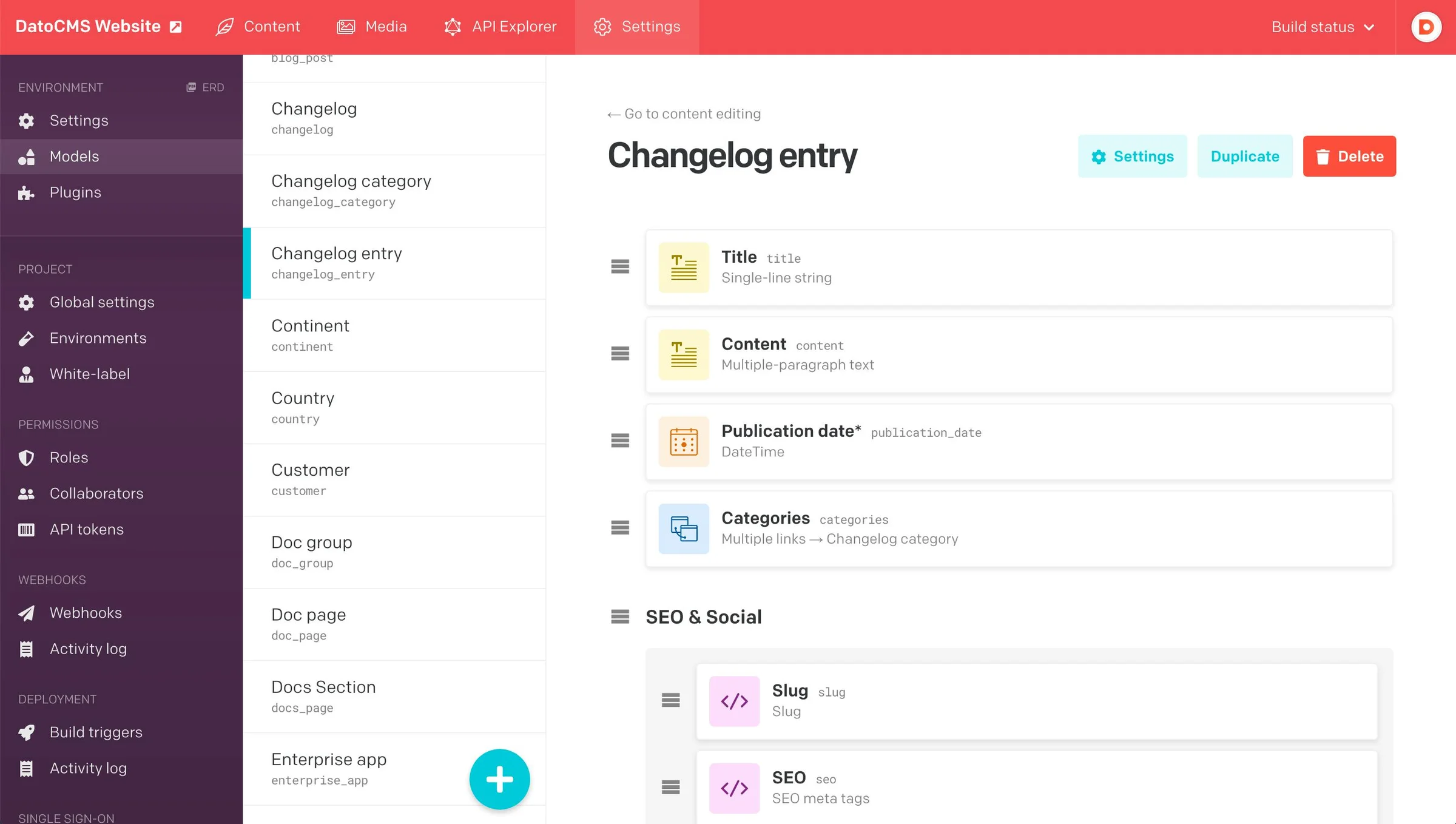 DatoCMS screenshot 3