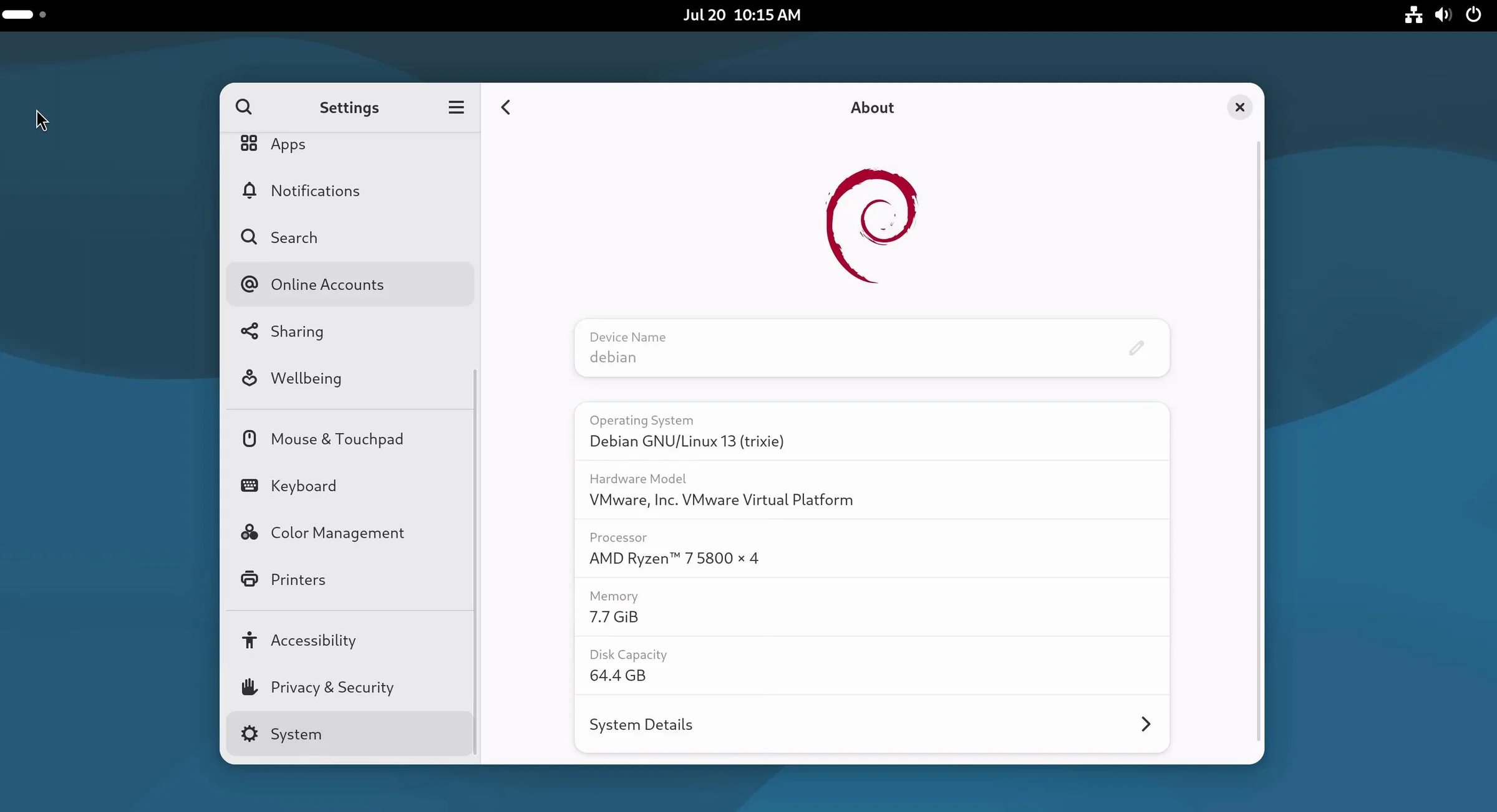 Debian screenshot 5
