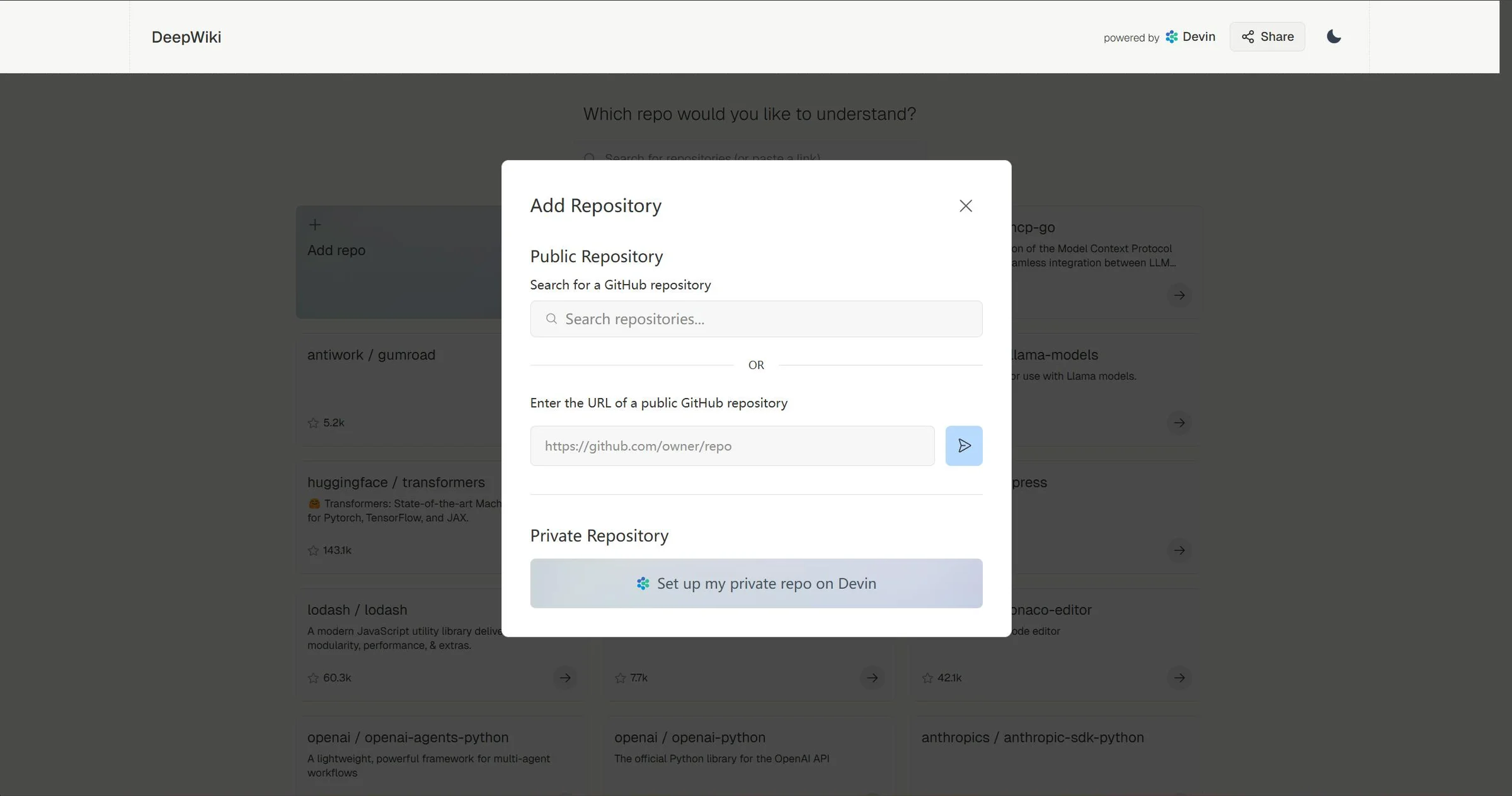 DeepWiki by Congnition screenshot 2