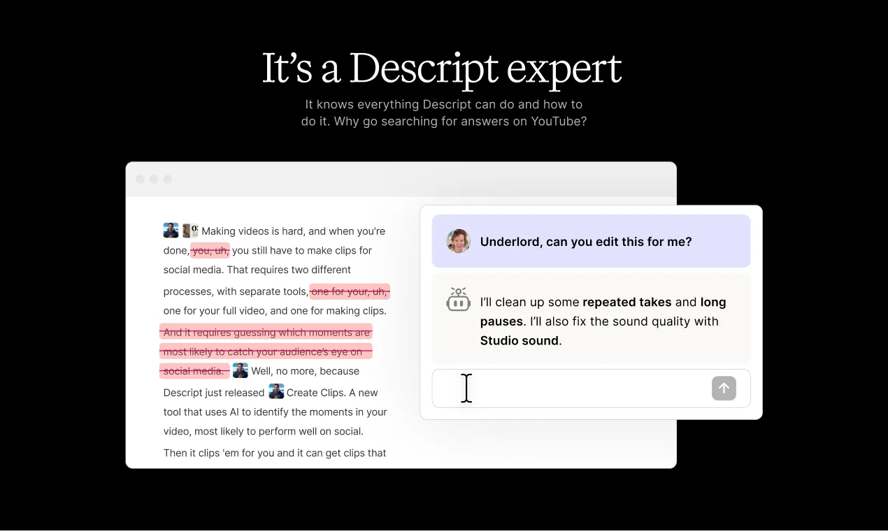 Descript screenshot 2