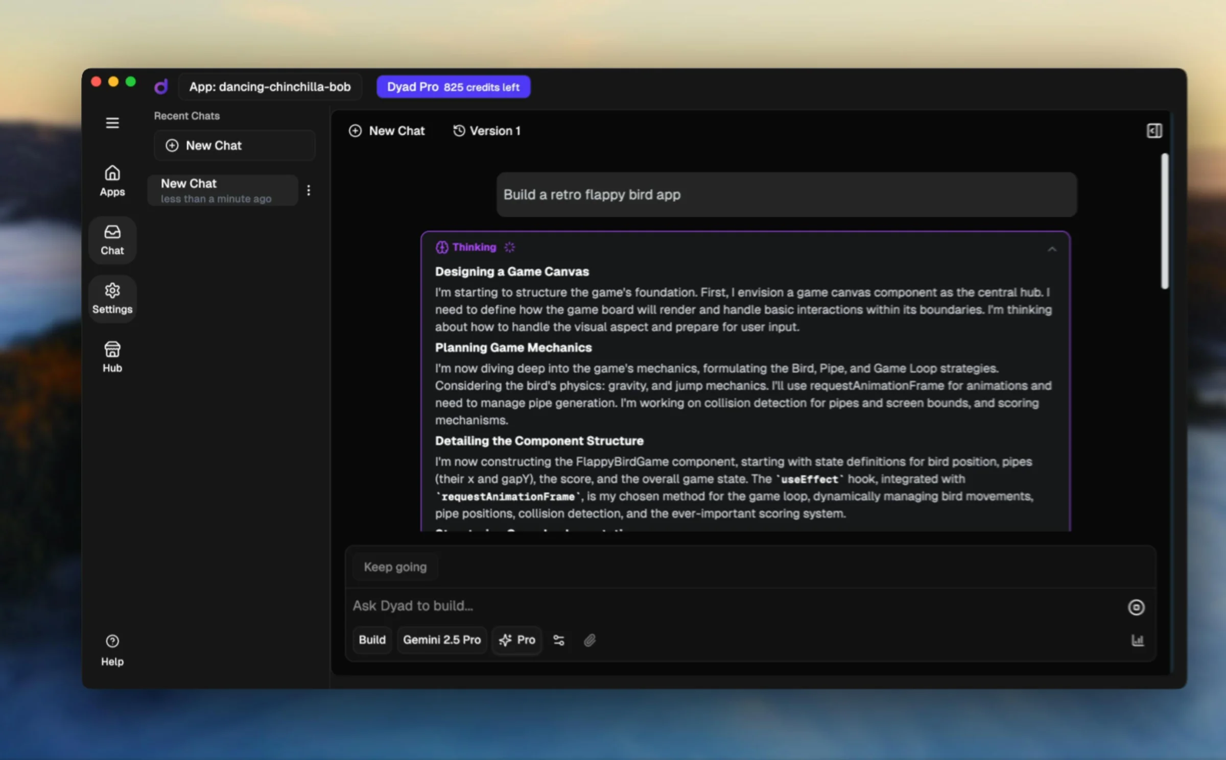 Dyad screenshot 2