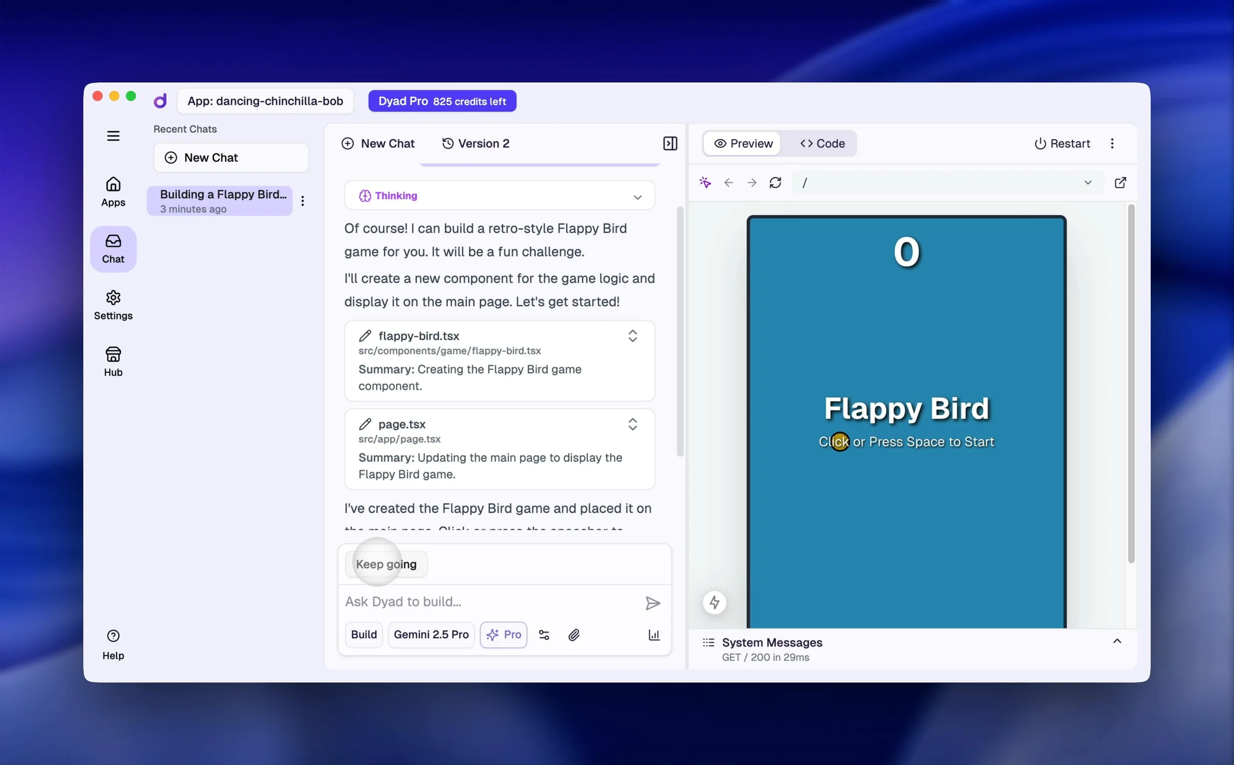 Dyad screenshot 3