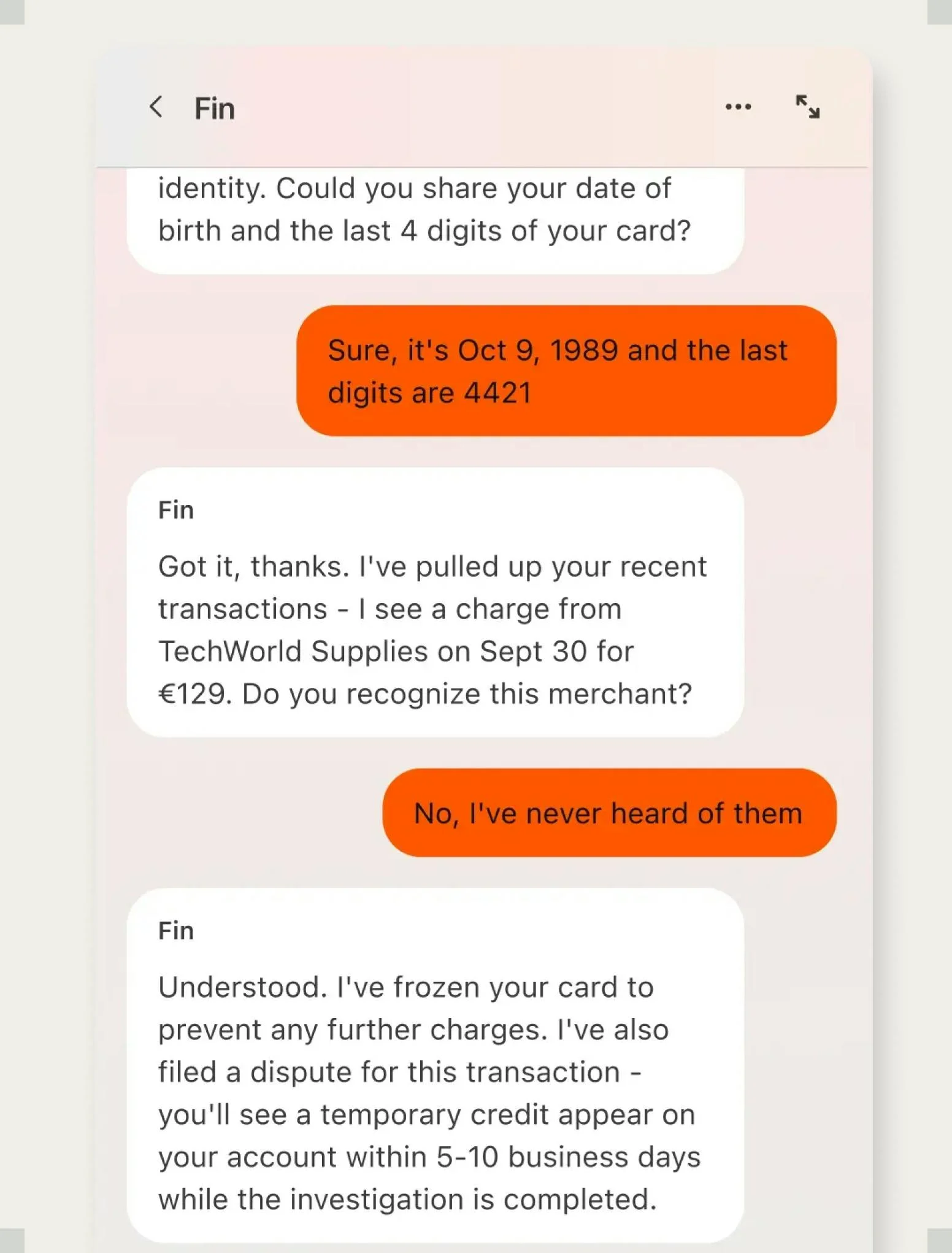 Fin screenshot 3
