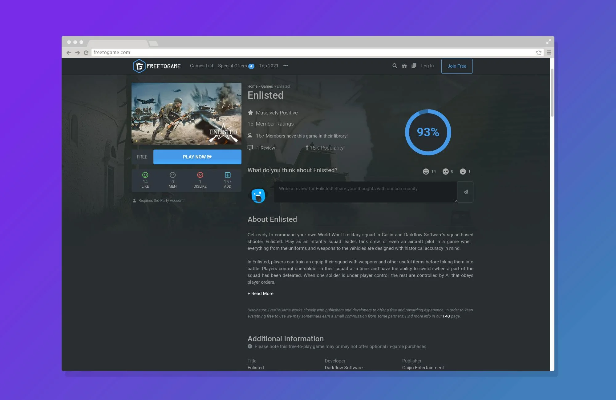 FreeToGame screenshot 4