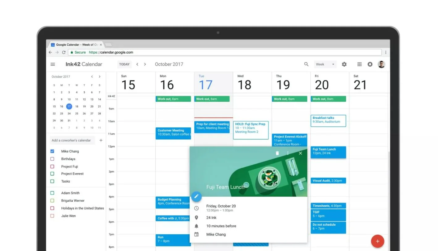 Google Calendar screenshot 2
