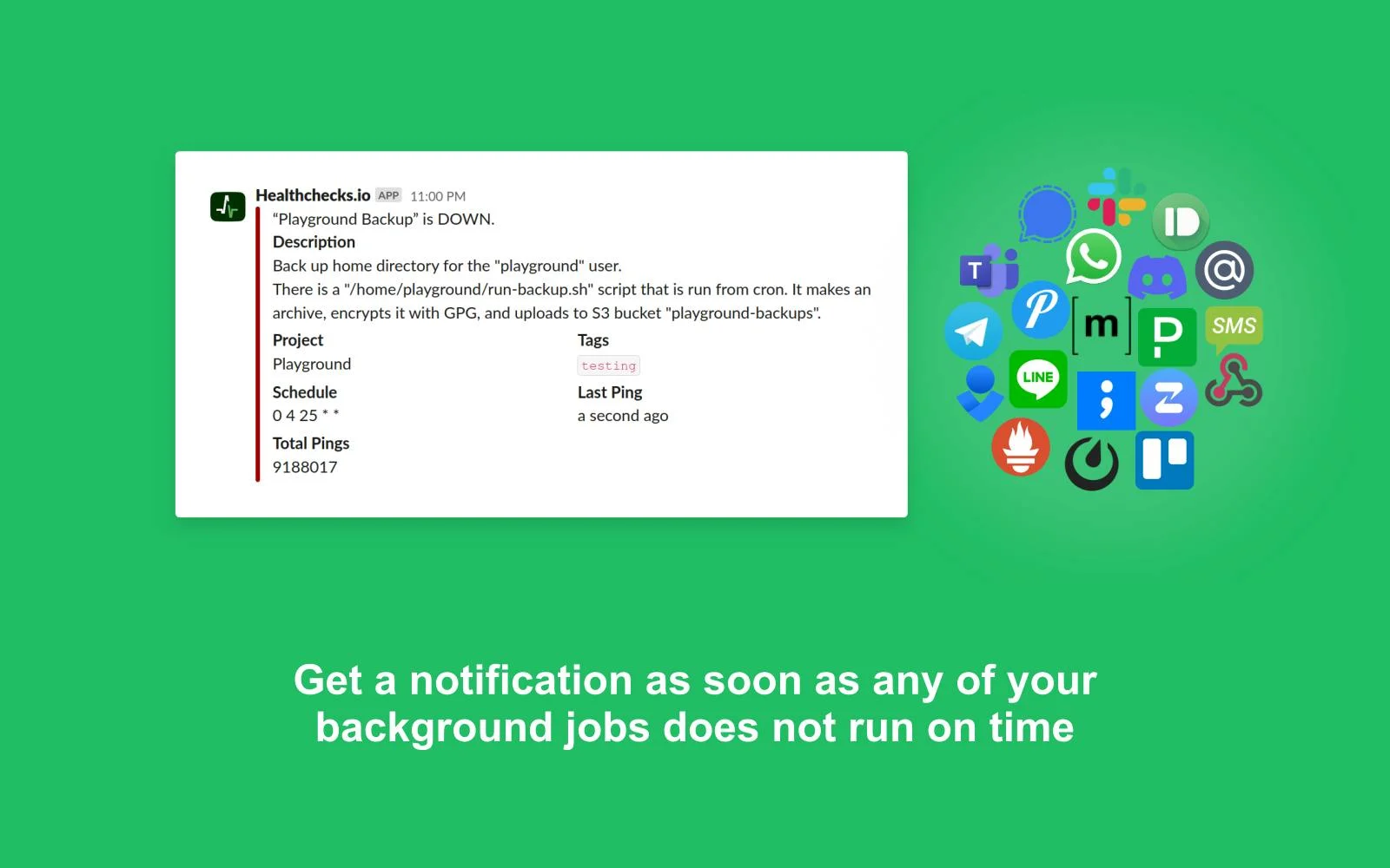 Healthchecks.io screenshot 3