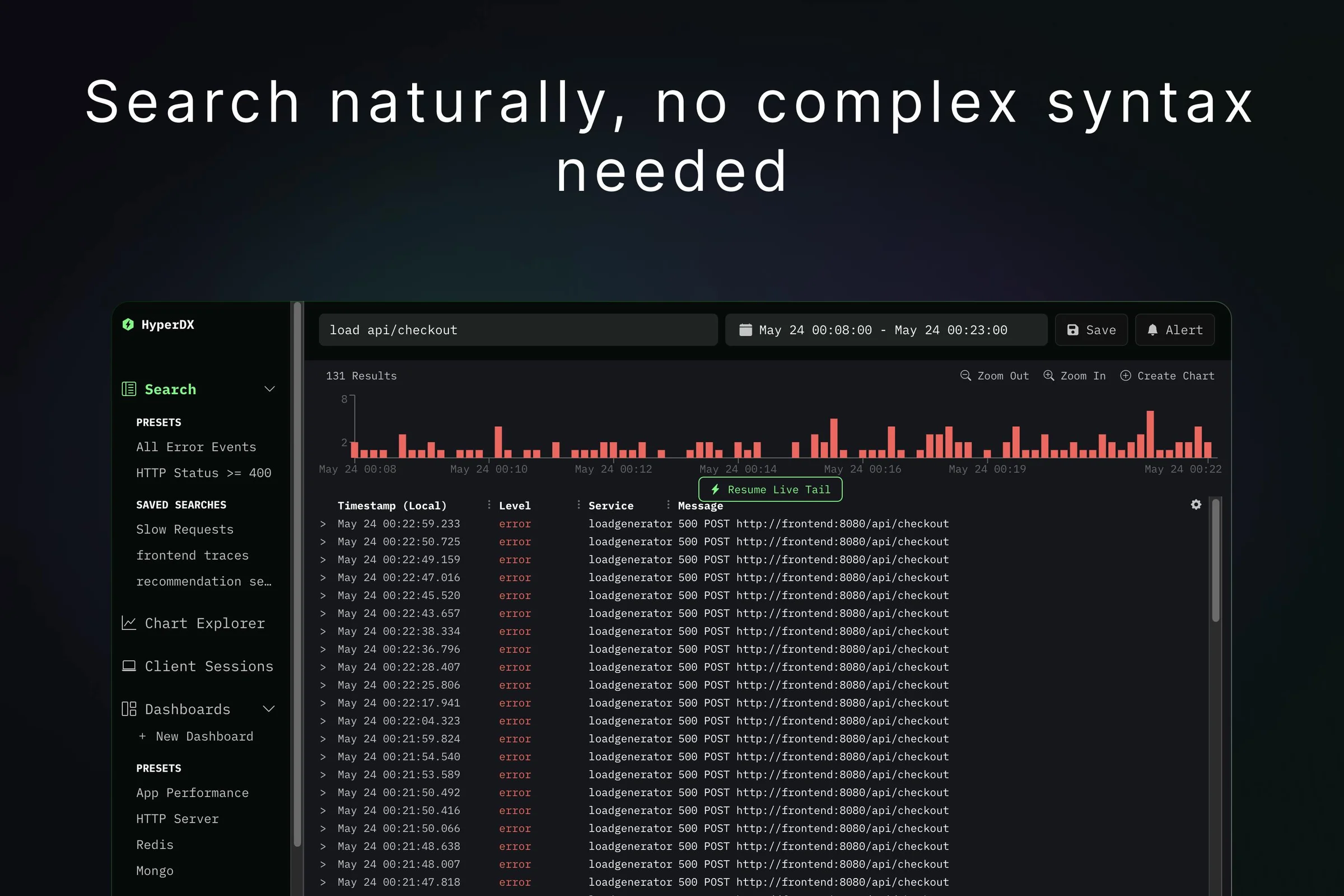 HyperDX screenshot 2
