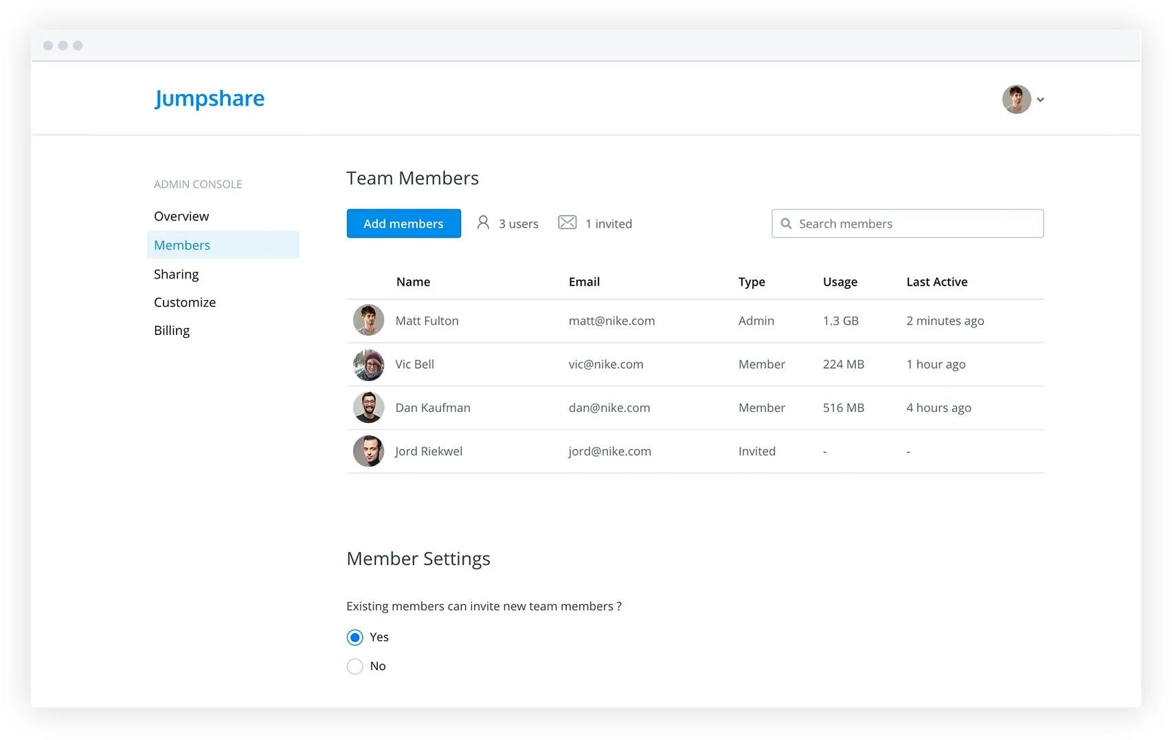 Jumpshare screenshot 2