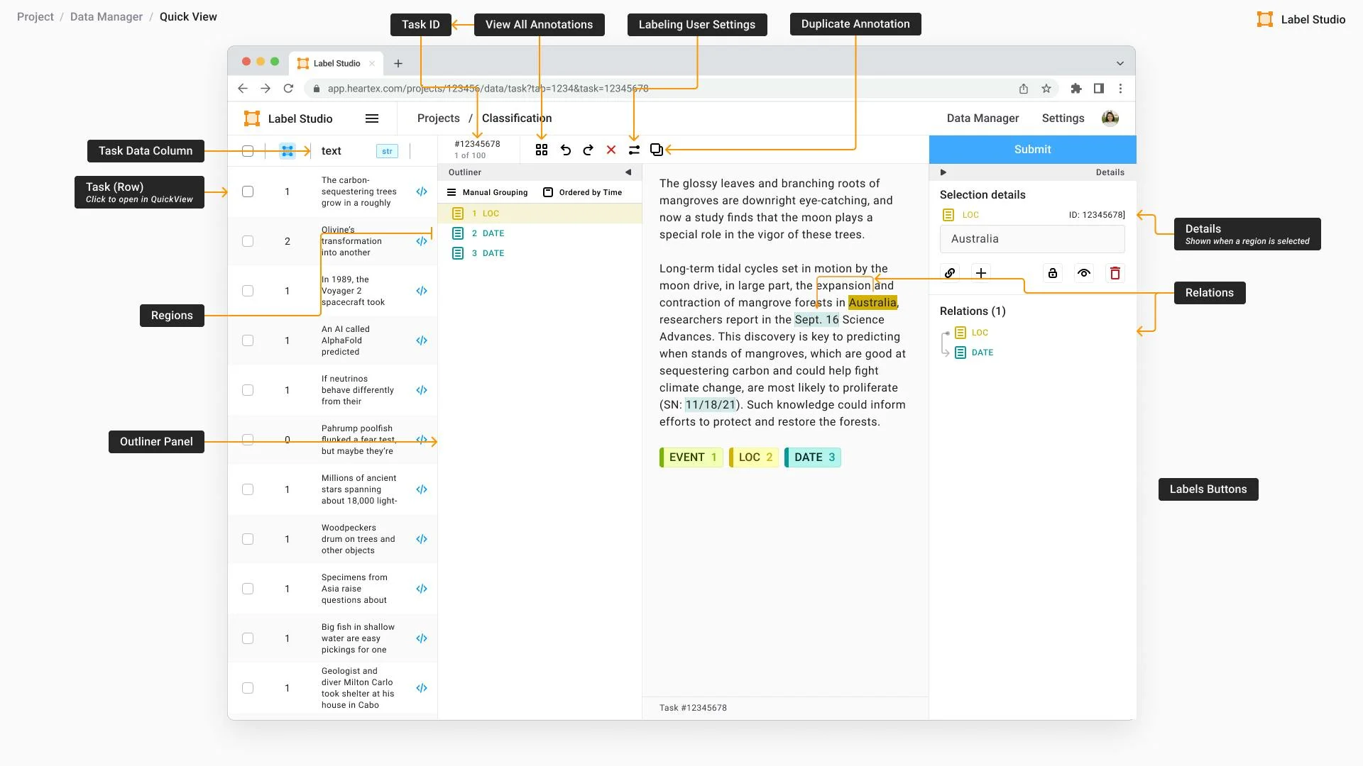 Label Studio screenshot 3