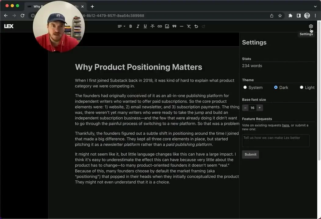 Lex screenshot 2