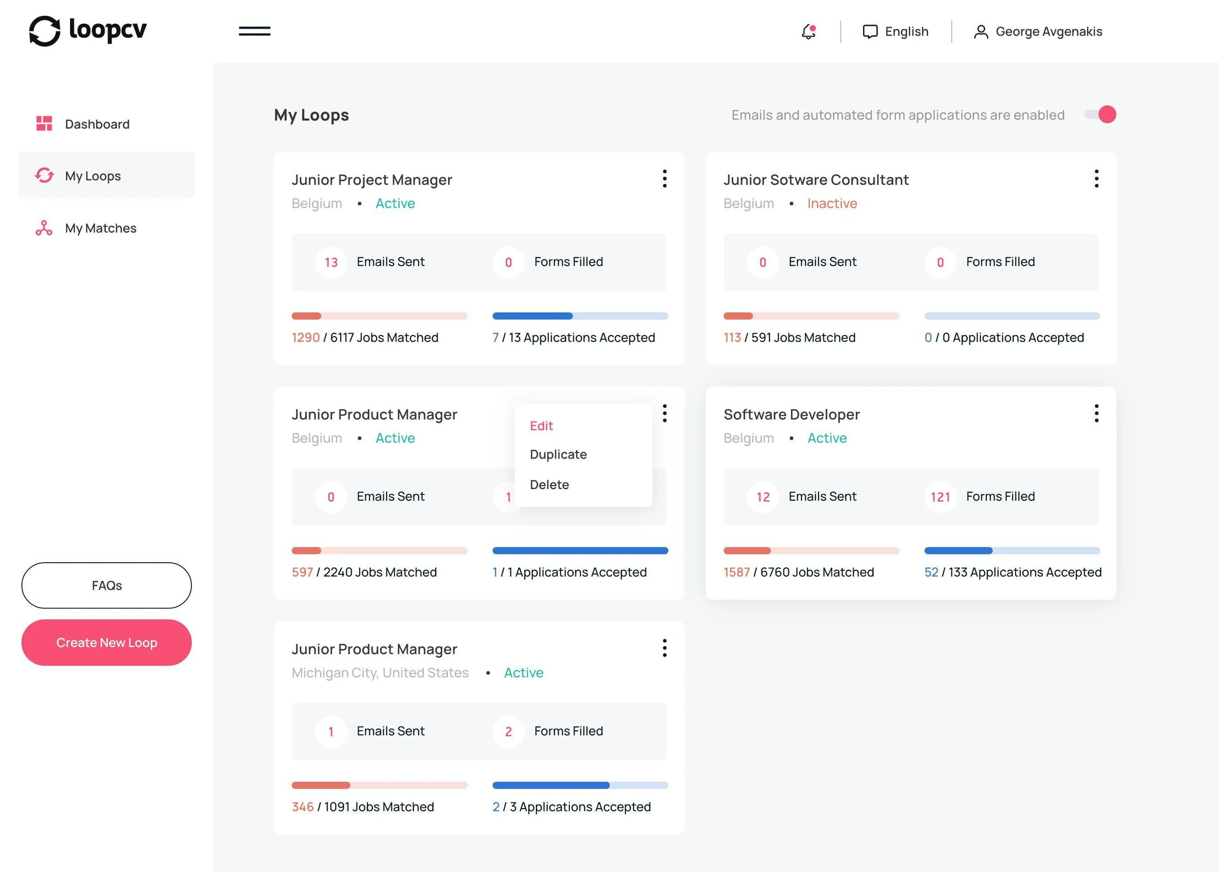 Loopcv screenshot 3