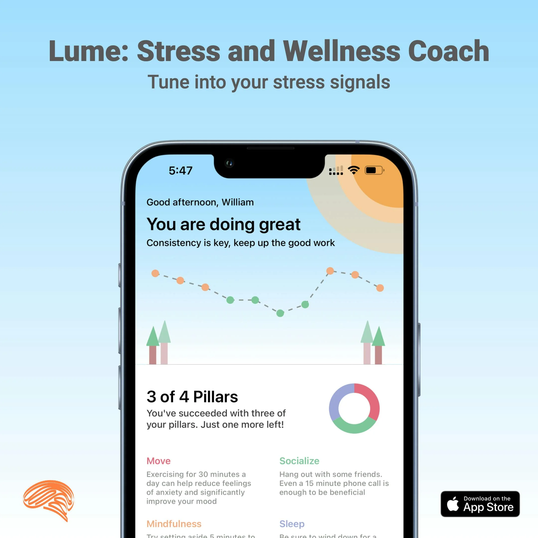 Lume: Stress and Wellness Coach screenshot 2