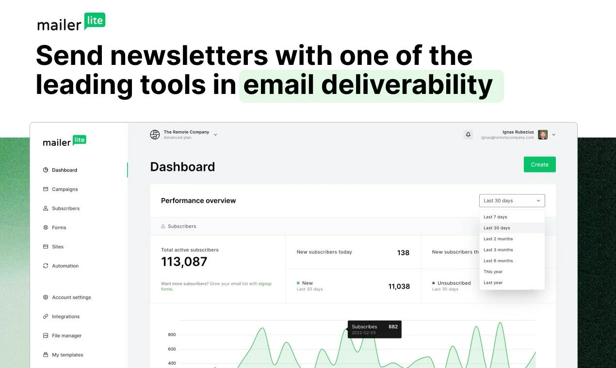 MailerLite screenshot 3