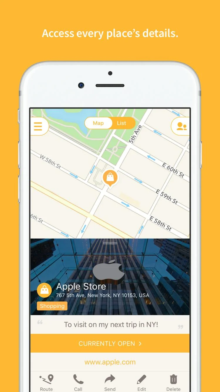 Mapstr screenshot 2