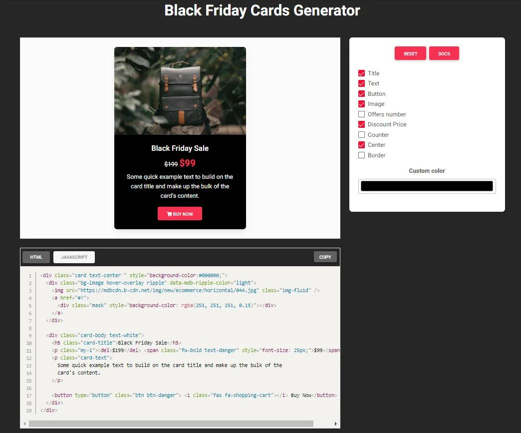 MD Bootstrap screenshot 2