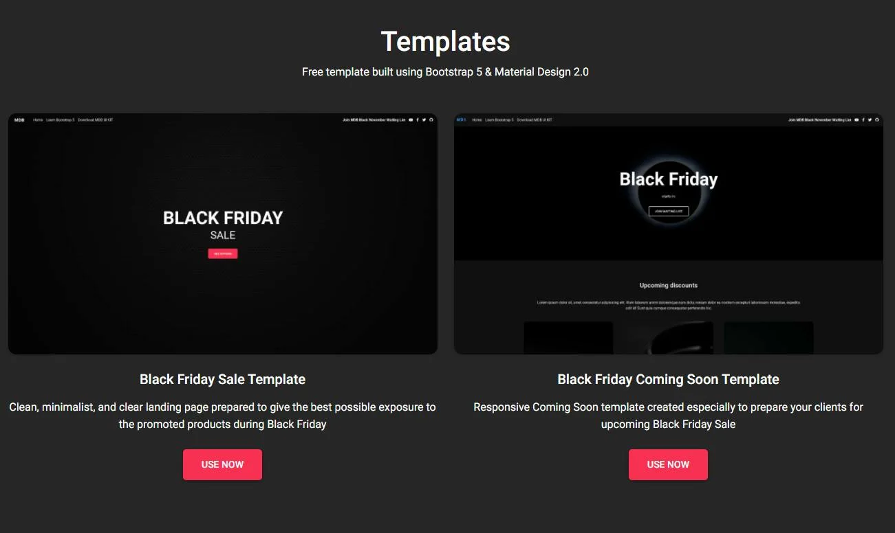 MD Bootstrap screenshot 3
