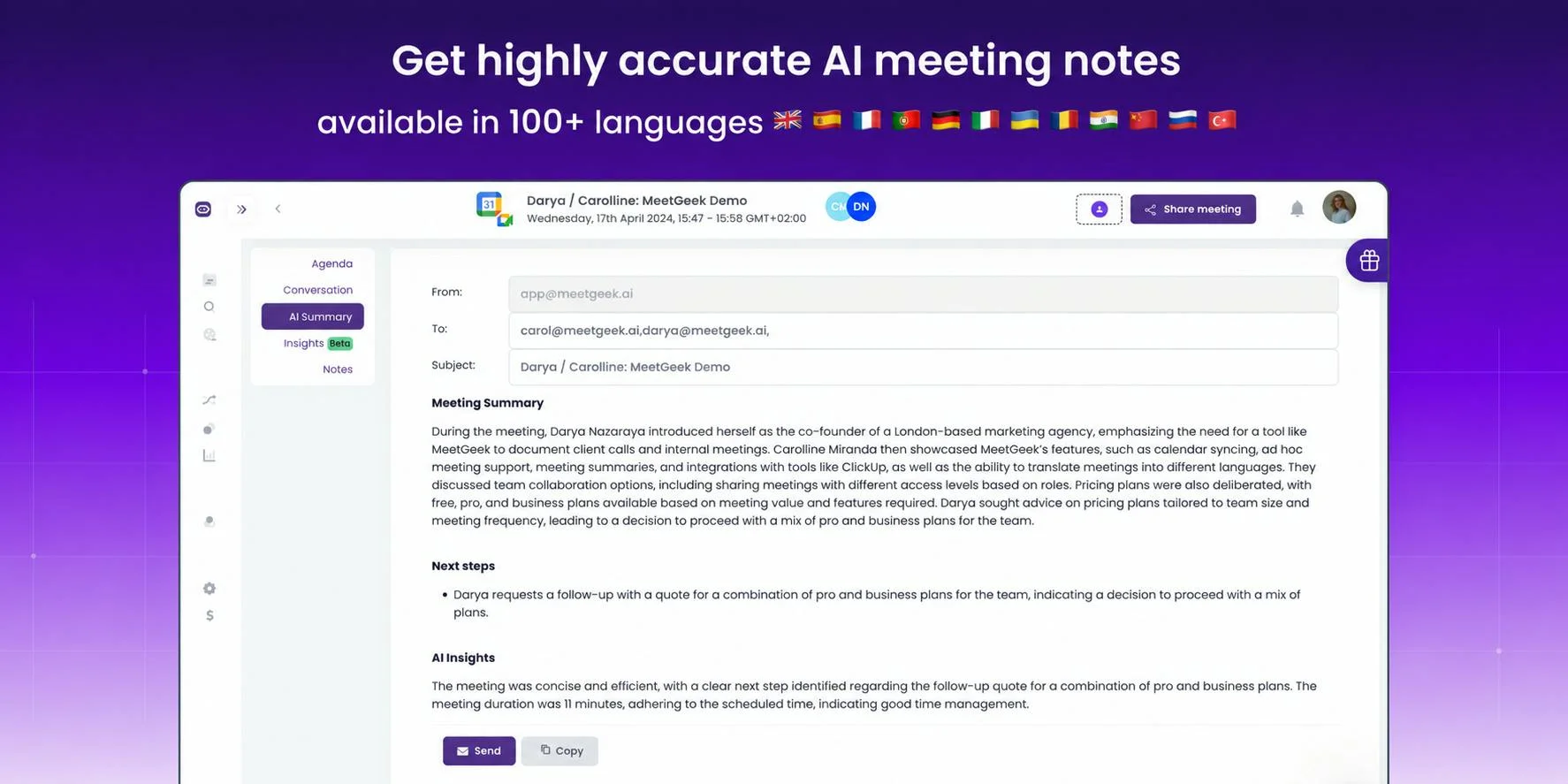 MeetGeek.ai screenshot 2