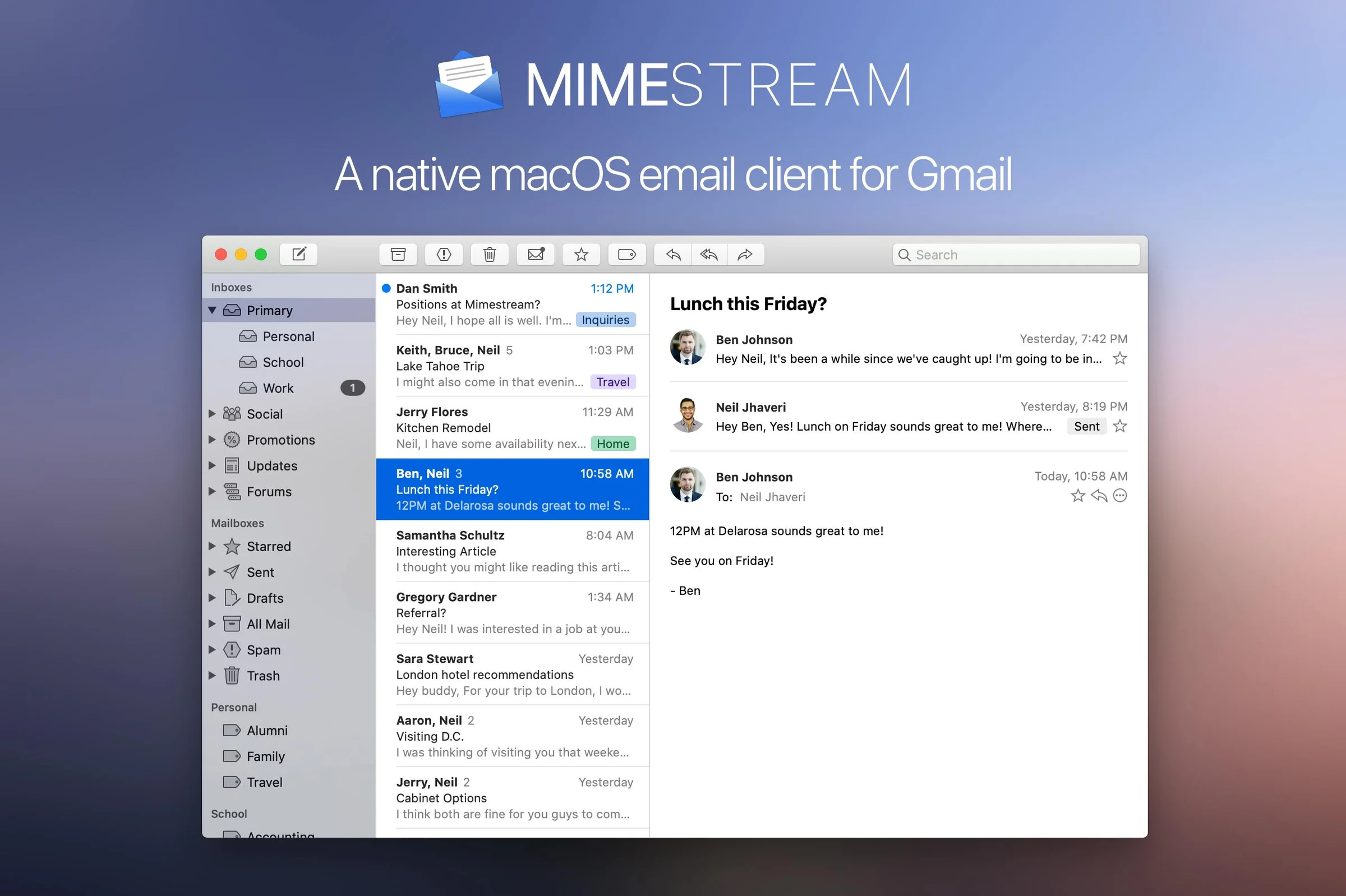 Mimestream screenshot 4