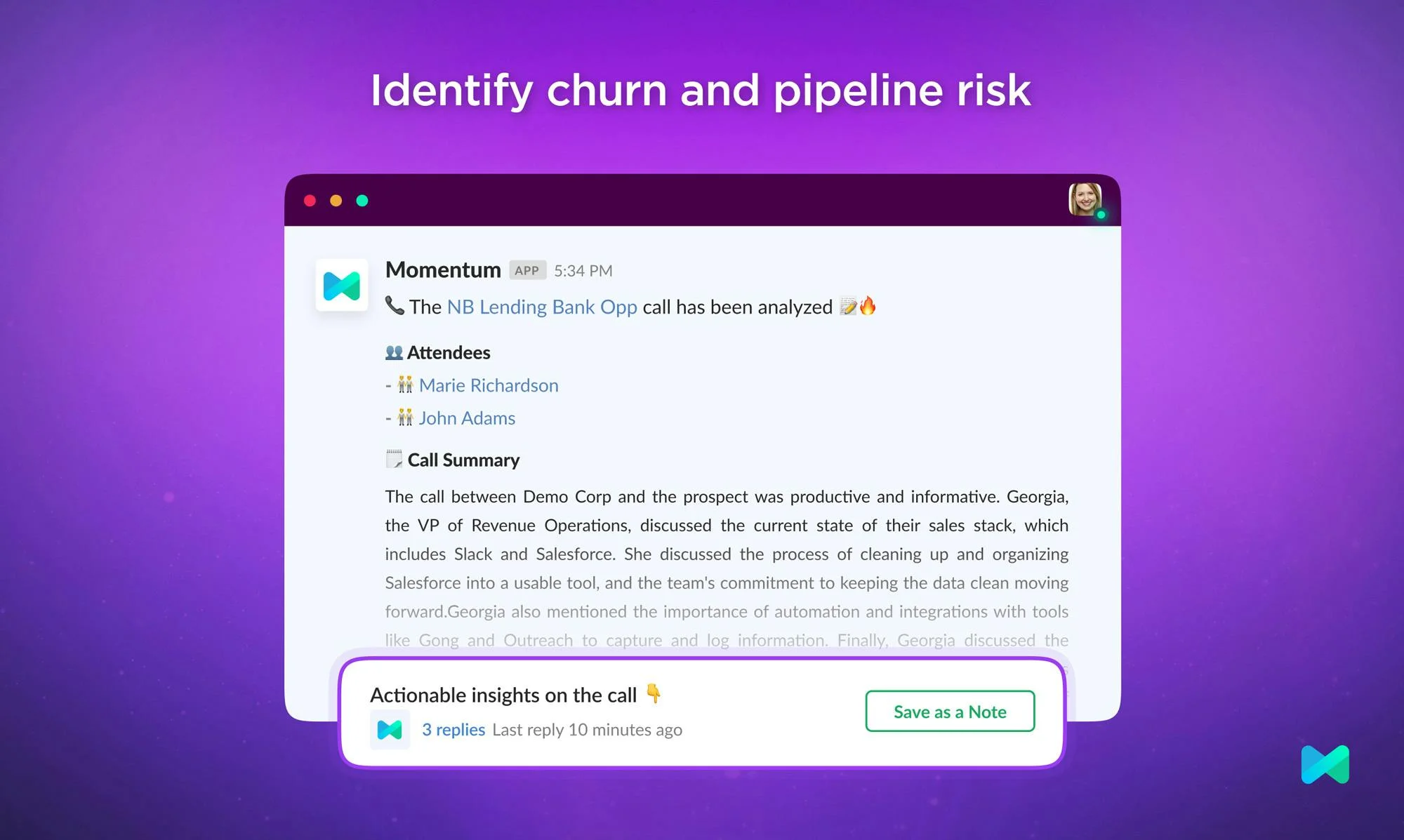 Momentum screenshot 2