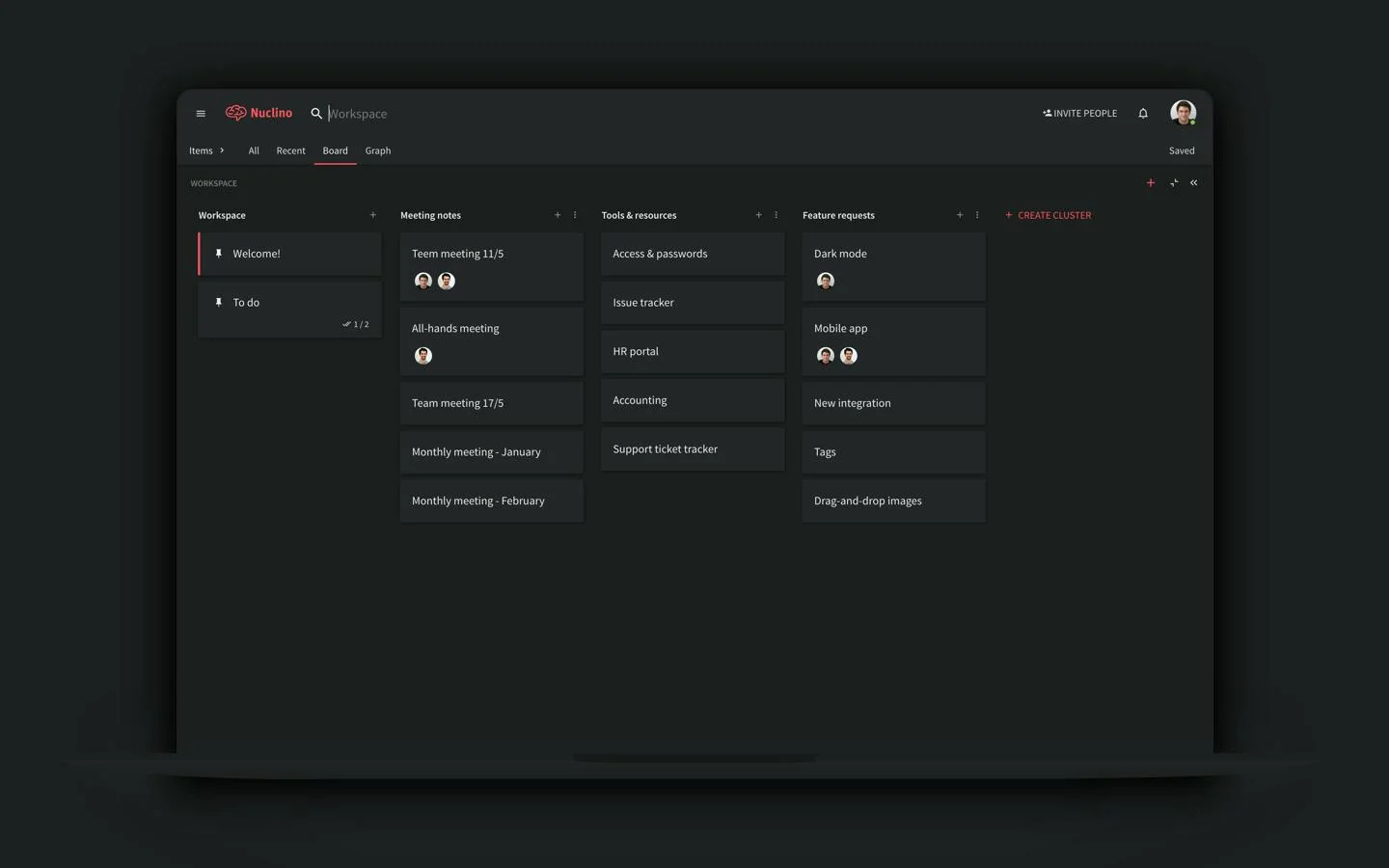 Nuclino screenshot 2