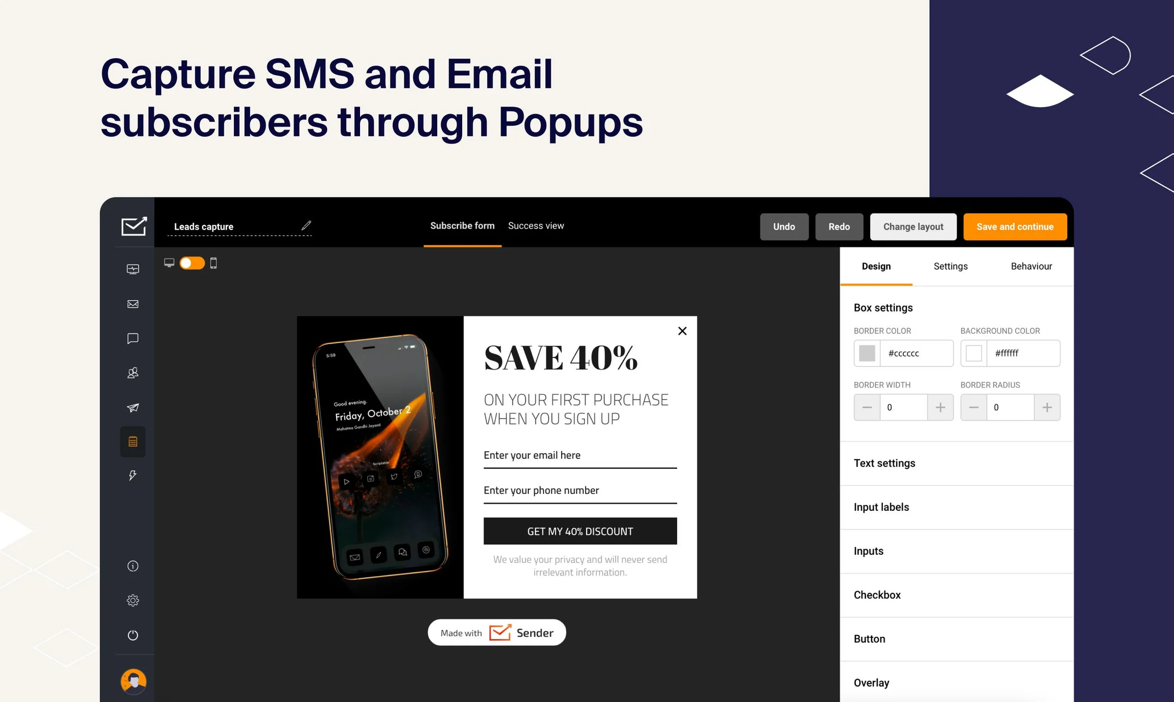 Sender screenshot 3