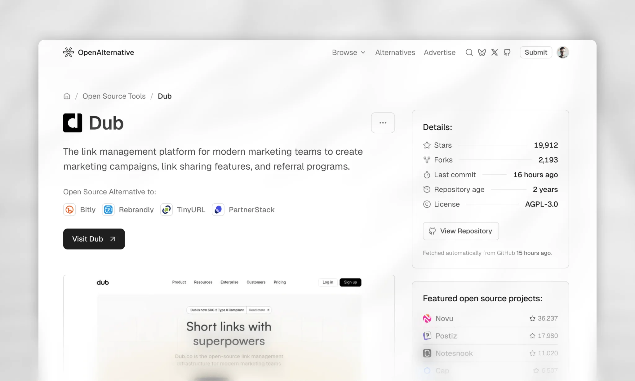 OpenAlternative screenshot 2