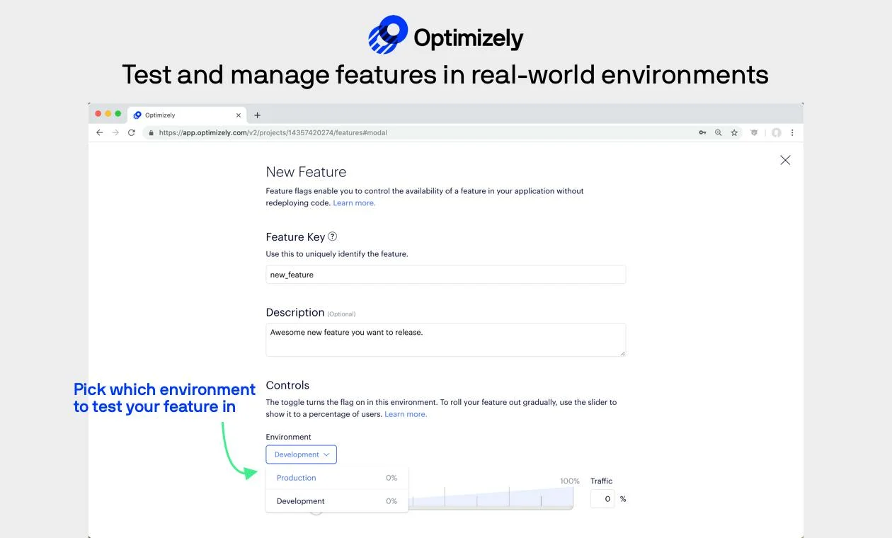 Optimizely screenshot 2