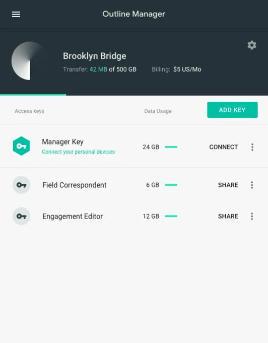 Outline VPN screenshot 3