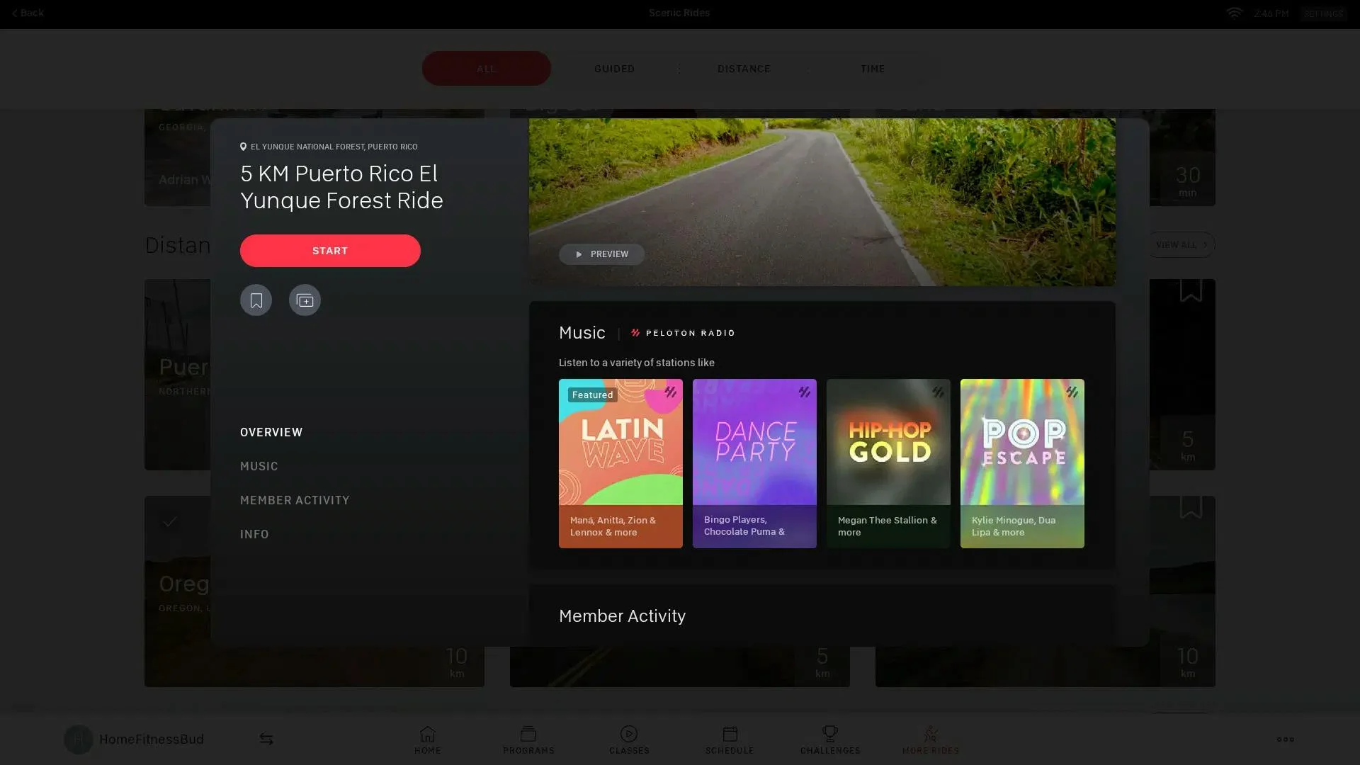 Peloton screenshot 2