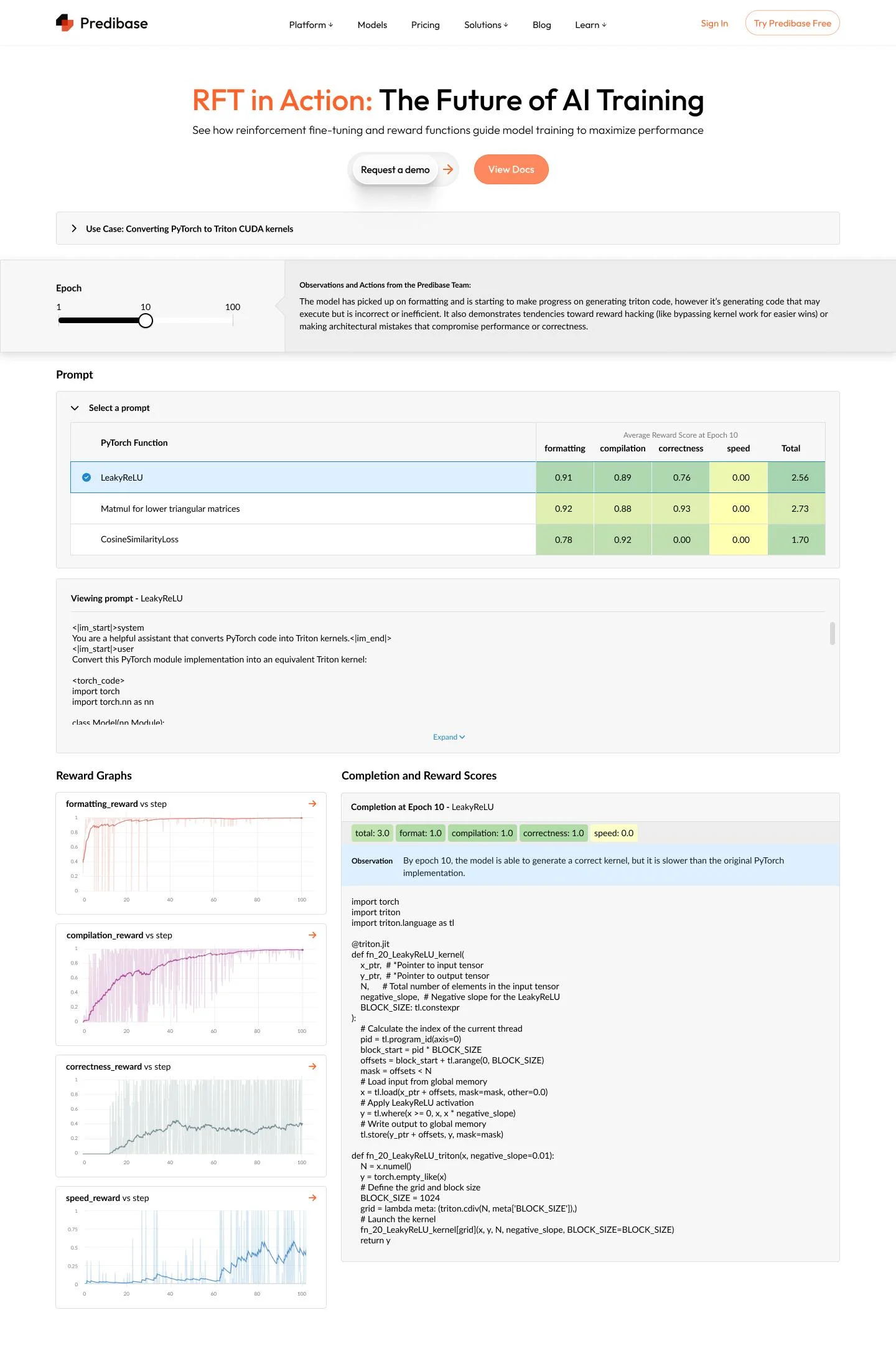 Predibase screenshot 4