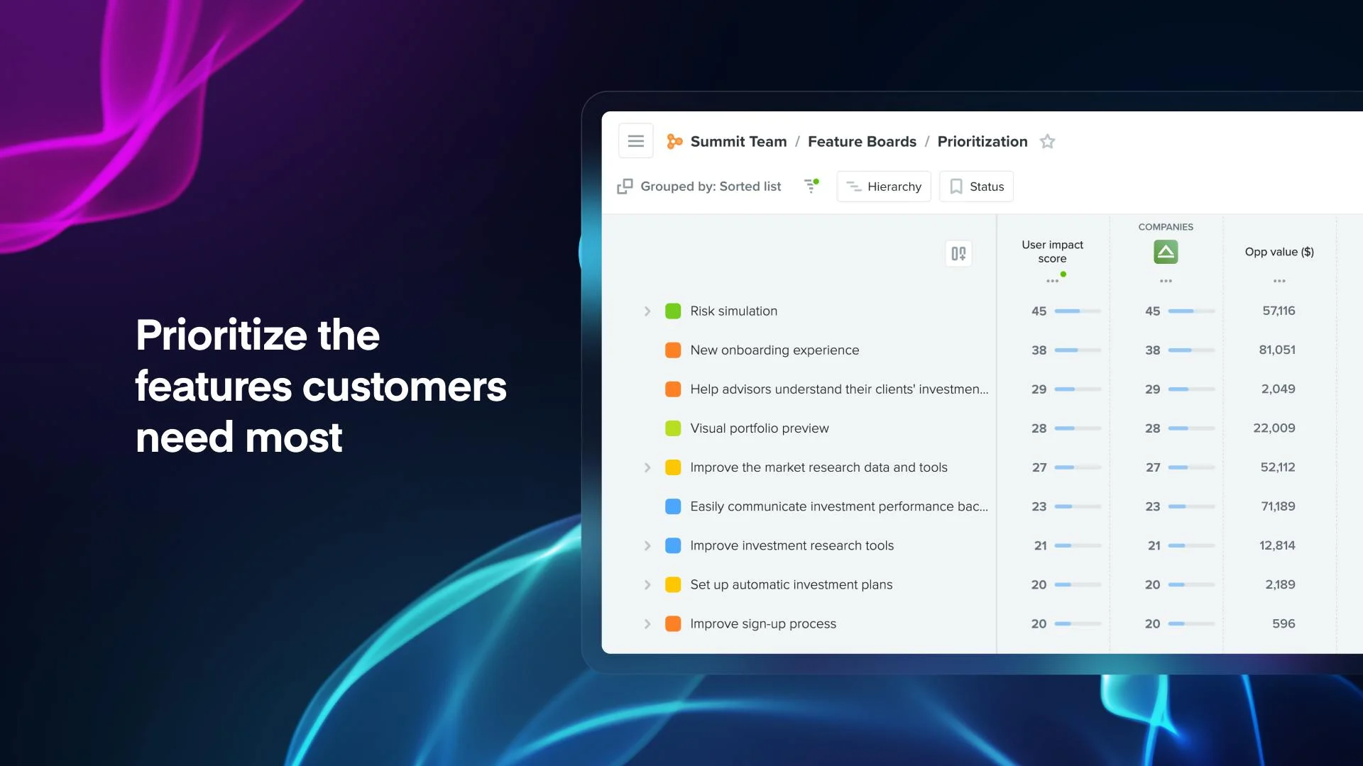 Productboard screenshot 3