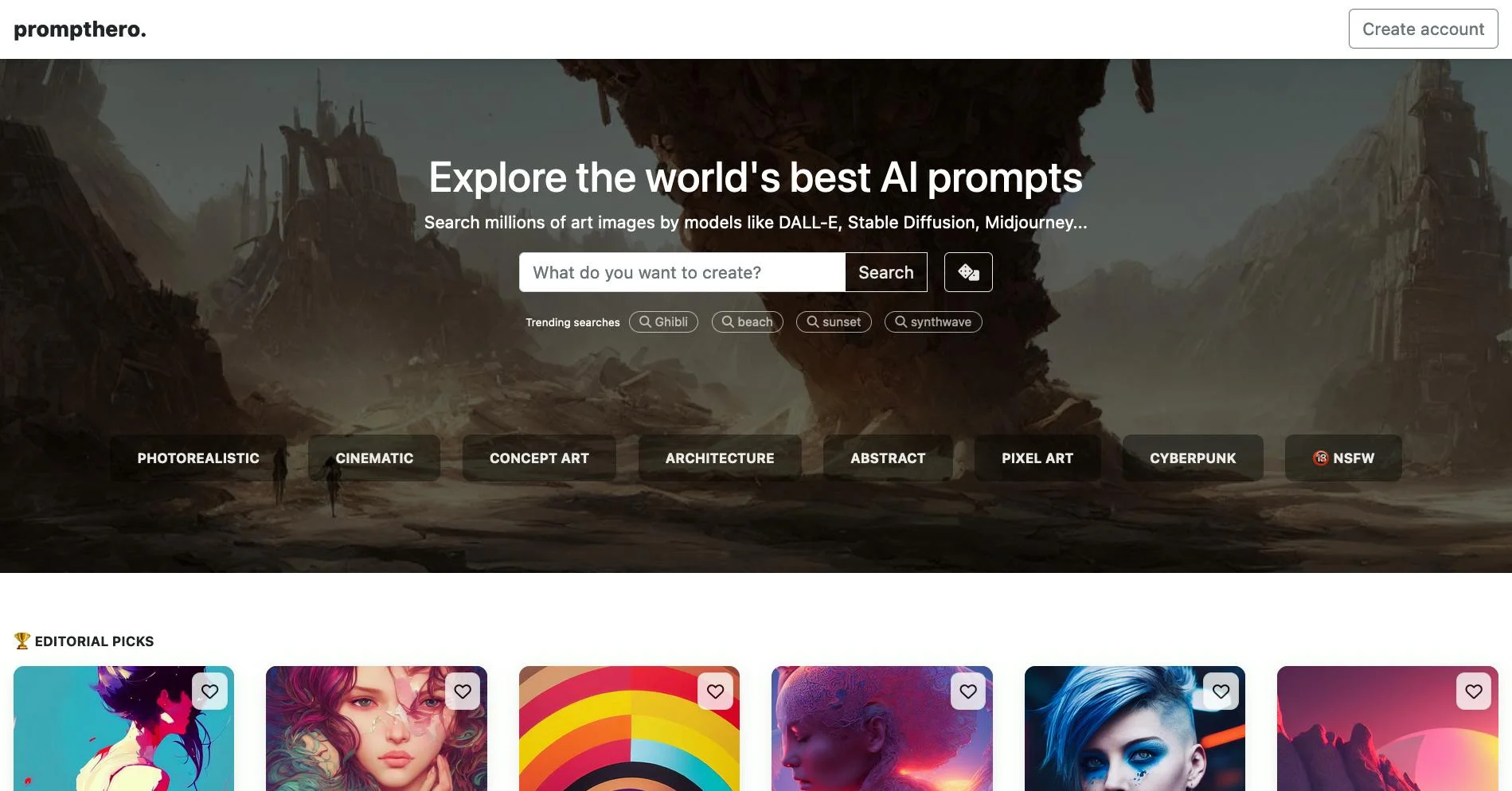 PromptHero screenshot 2