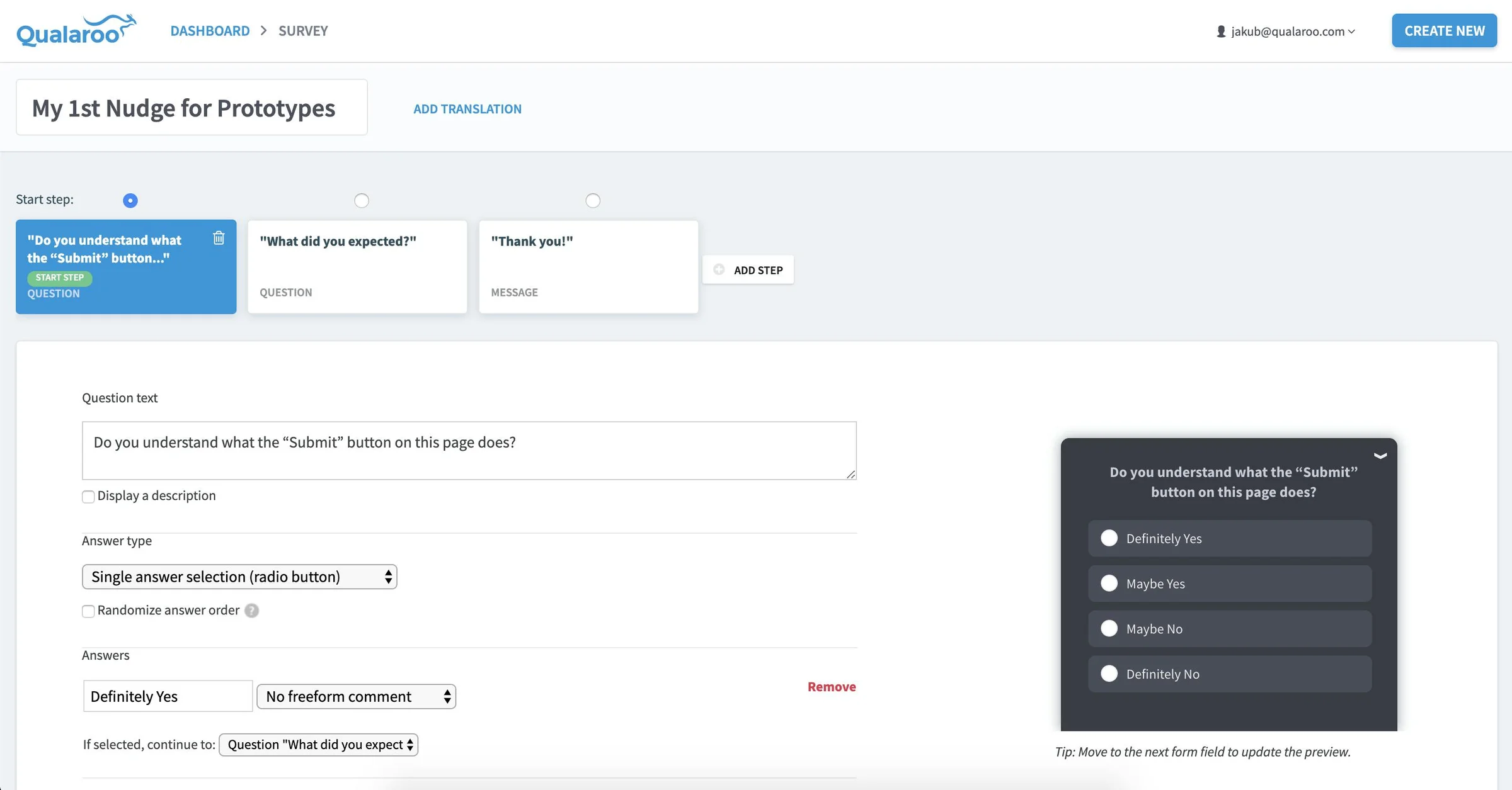 Qualaroo screenshot 4